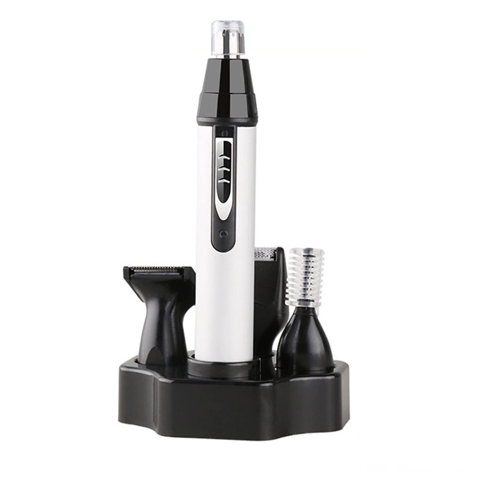 4 in 1 Painless Hair Trimmer Kit - USB Rechargeable Nose Ear Eyebrow Sideburns & Facial Hair Clipper for Men - Perfect for Travel, Grooming & Personal Care