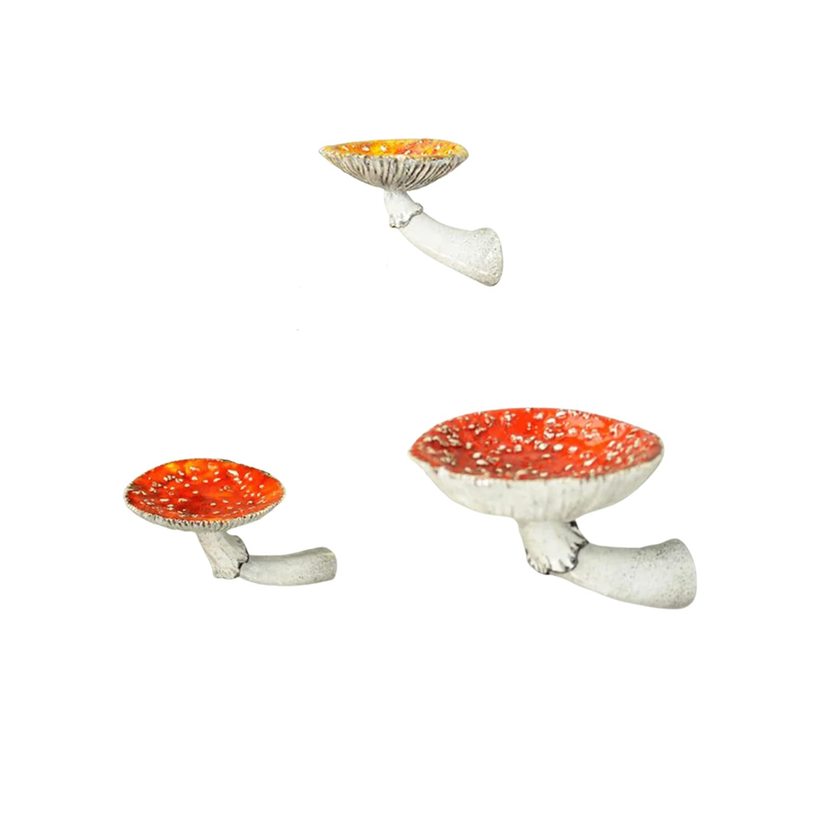 Okngr Set of 3 Mushroom Floating Wall Shelves - Rustic Wood Hanging Shelves for Bedroom, Living Room & Bathroom Decor - Perfect for Displaying Plants, Books & Decorative Items