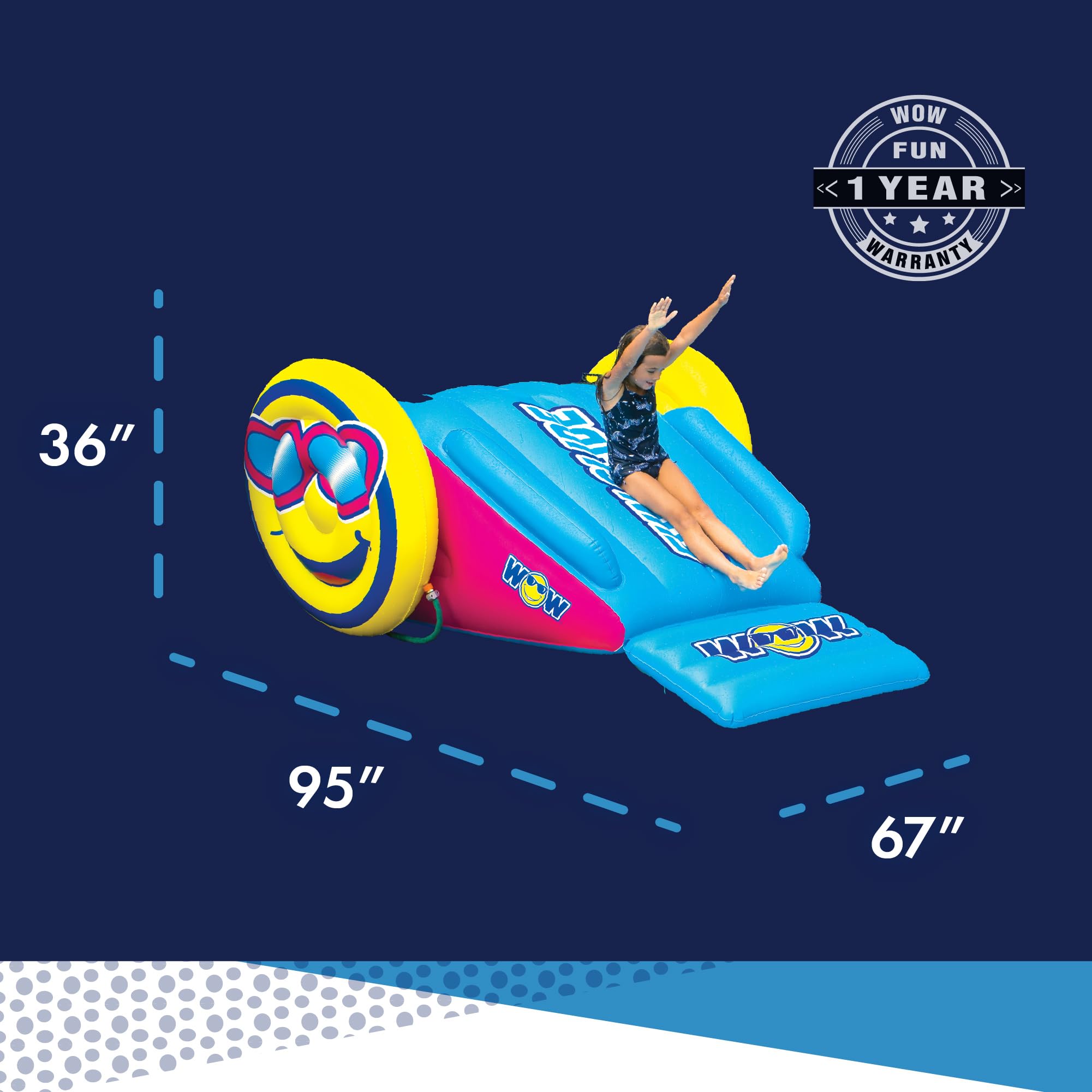 WOW Sports Fun Slide - Inflatable Water Slide for Inground Pools with Sprinklers | Backyard Summer Fun, Kids Outdoor Water Play, Birthday Party Activities