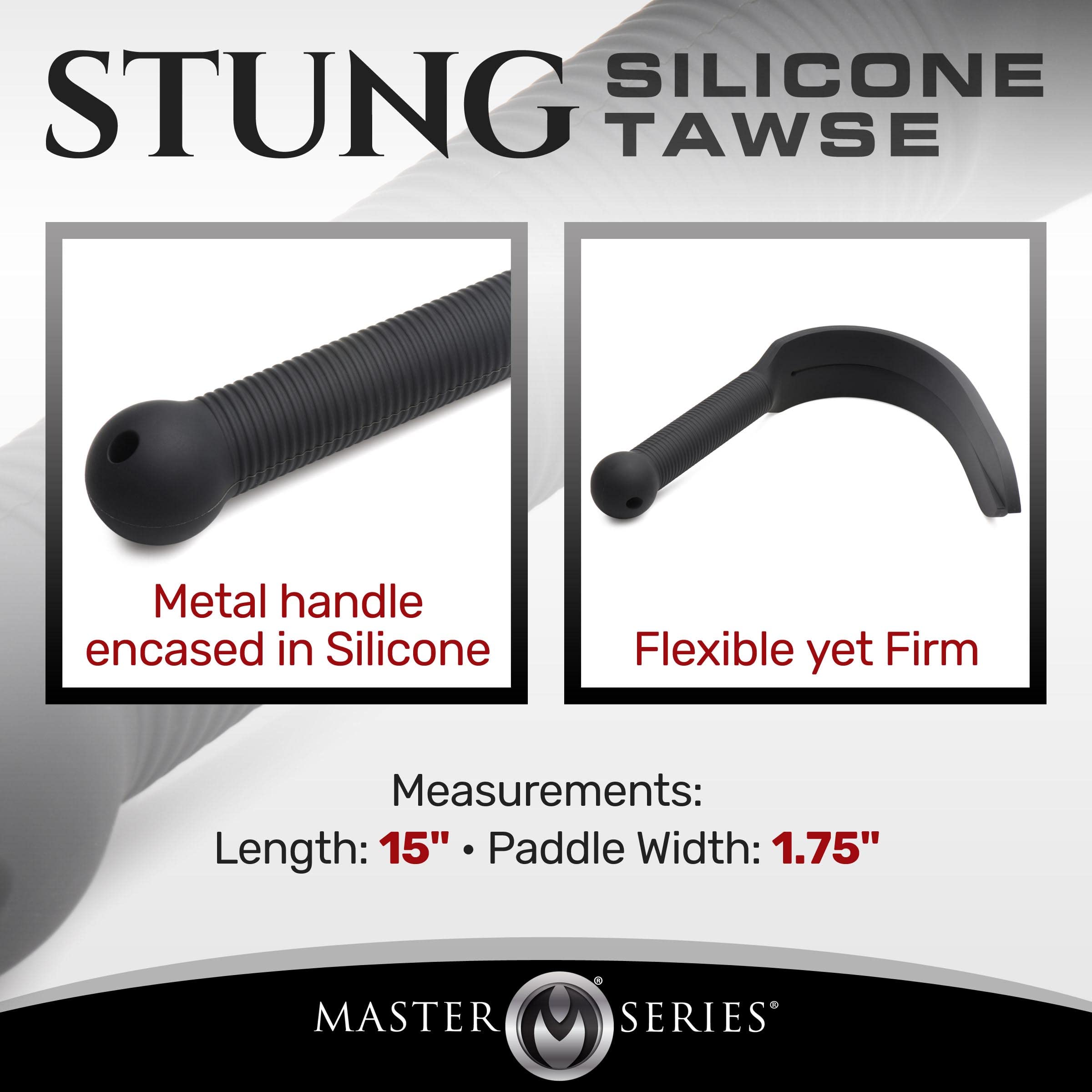 Master Series Stung Dual Tip Silicone BDSM Paddle - 15