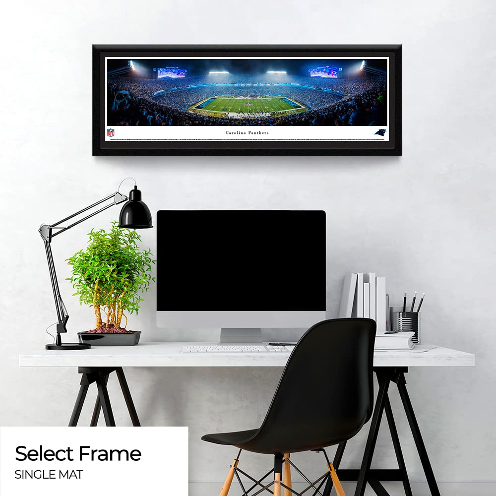 Carolina Panthers NFL 50-Yard Line Panoramic Poster - Blakeway Panoramas - Perfect for Game Room, Man Cave, or Sports Fan Gift