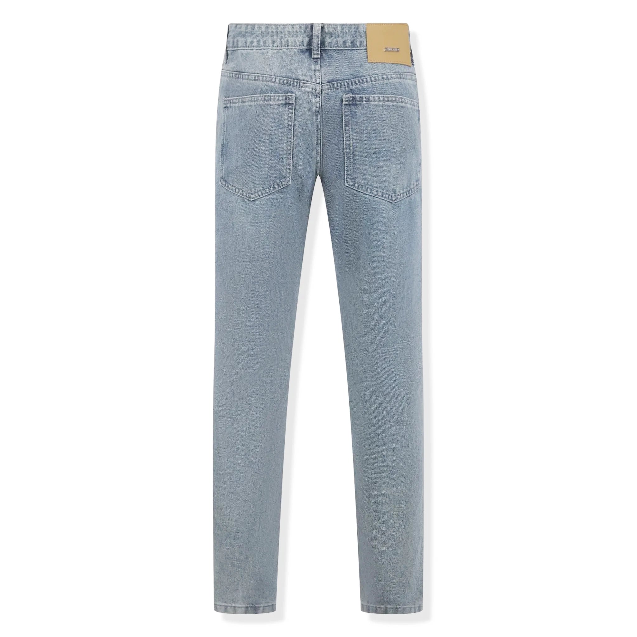 Belier Women's Straight Leg Jeans - Classic Washed Blue Denim Pants for Casual Wear & Everyday Outfits