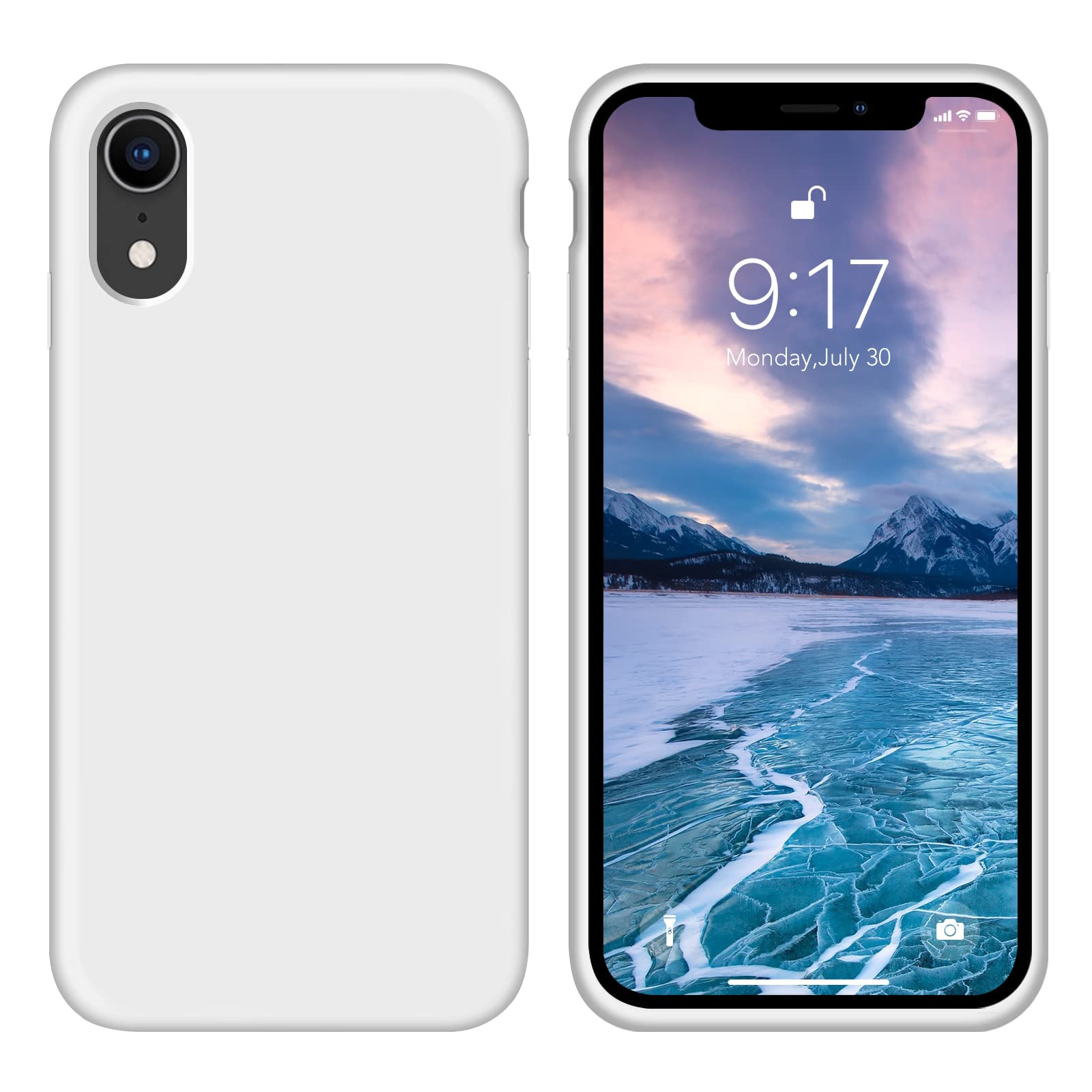 OuXul Liquid Silicone iPhone XR Case 6.1 Inch - Ultra Slim Shockproof Protective Cover with Soft Microfiber Lining | Perfect for Everyday Use, Travel & Outdoor Activities