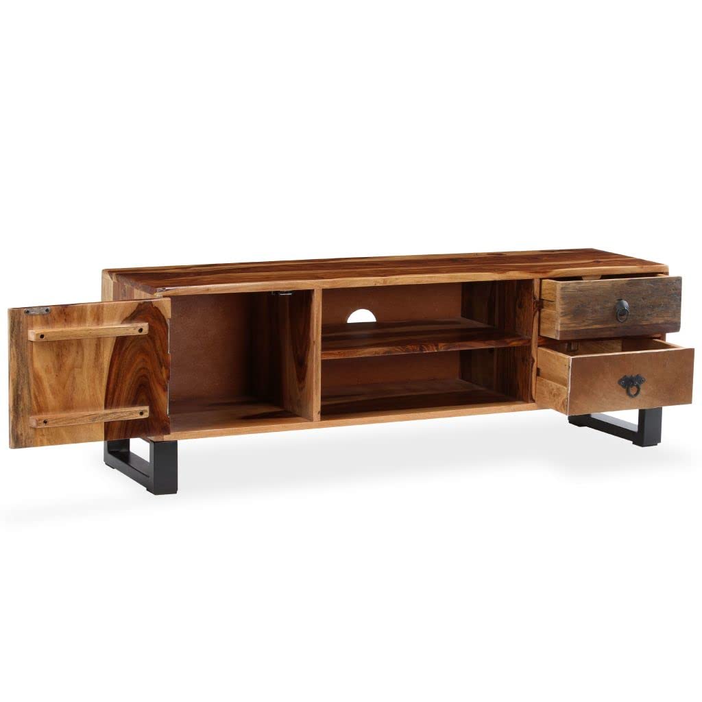 Solid Sheesham Wood TV Stand for 50 Inch TVs - 47.2