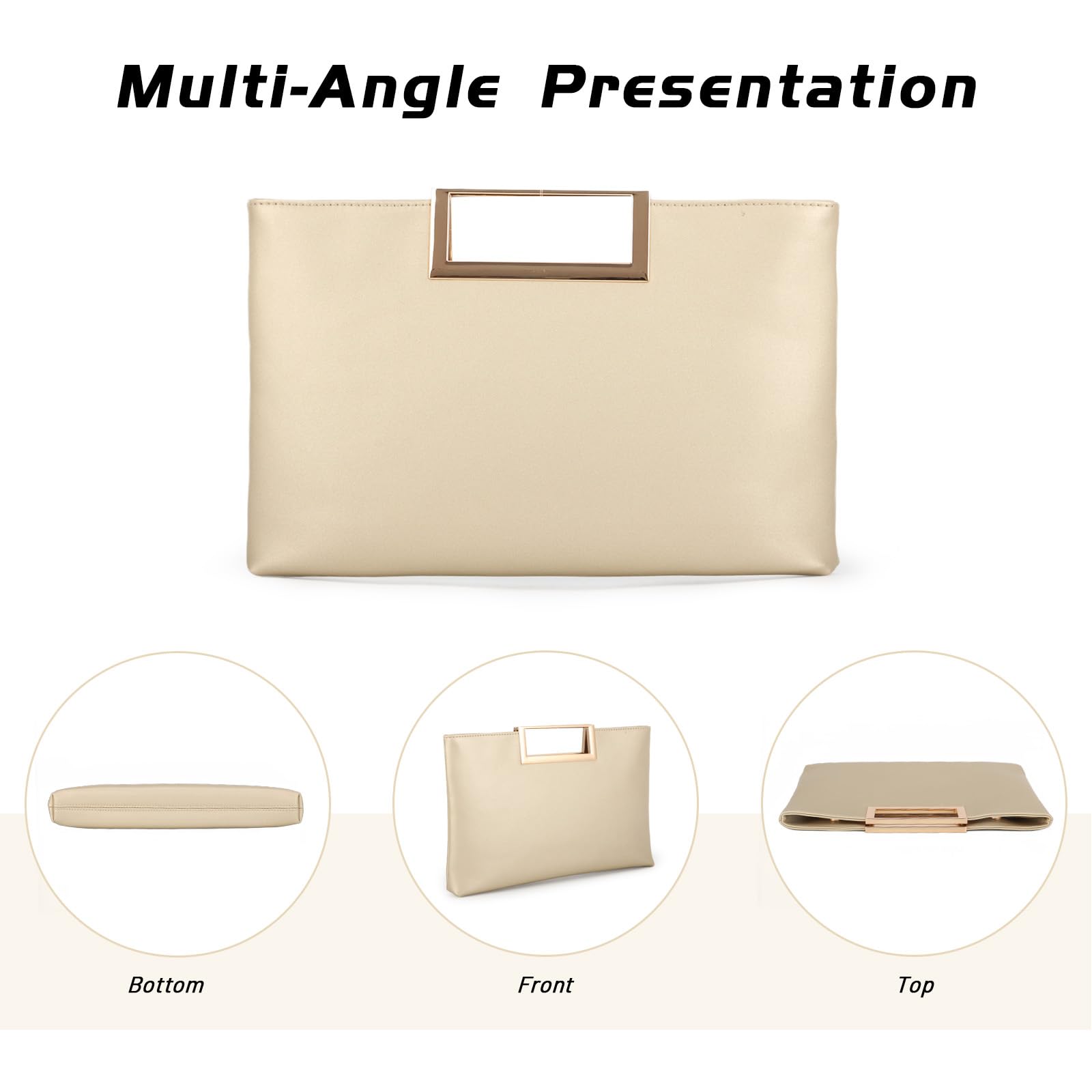 Elegant Lanpet Women's PU Leather Clutch Purse with Chain Strap - Perfect for Weddings, Prom, Bridal Events & Evening Parties | Stylish Handbag for Special Occasions
