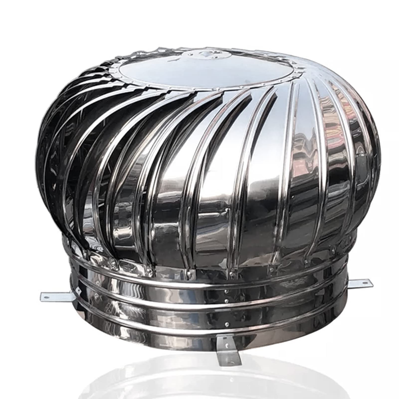 Stainless Steel Chimney Spinner, Rotating Chimney Cover, Turbine Ventilator - Energy Saving Downdraft Prevention with Swivel Cap Ventilation - Perfect for Fireplaces, Roof Vents, and Home Ventilation Systems