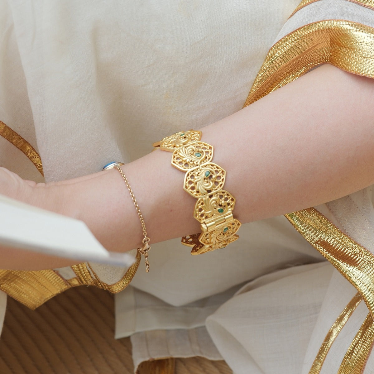 Majestic Moroccan Bangle Bracelet - Handmade Boho Chic Jewelry for Women - Perfect for Festivals, Weddings & Everyday Wear