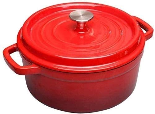 Premium Ceramic Casserole Dish - 4.8L Enameled Cast Iron Dutch Oven with Non-Stick Coating, Oven & Stovetop Safe Cookware for Baking, Roasting & Stewing - Perfect for Family Dinners, Holiday Meals & Camping Cooking (Color: A)