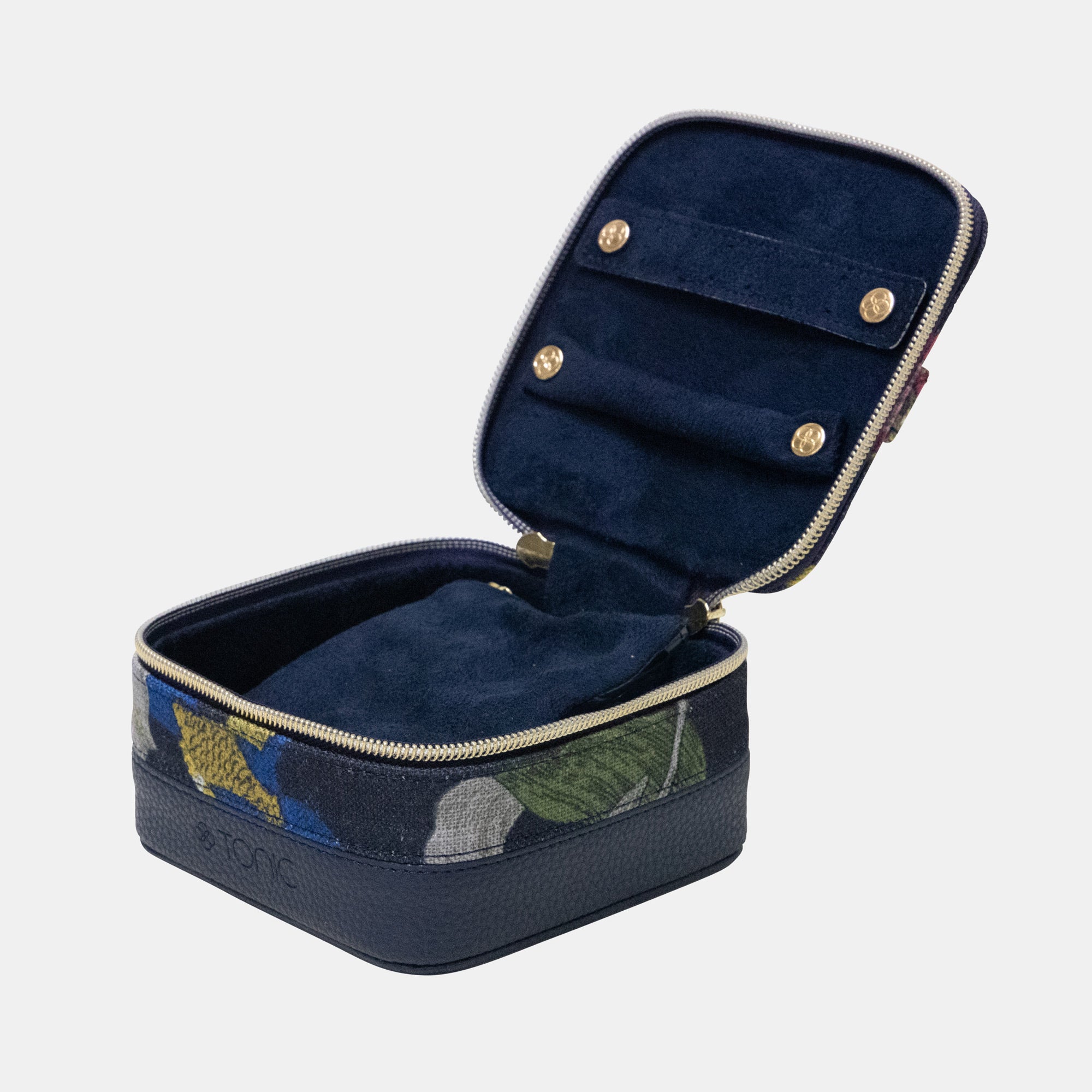 Elegant Jewelry Cube with Duet Birdsong Indigo Design - Perfect for Gift Giving, Home Decor & Jewelry Storage