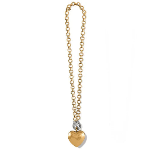Brighton Inner Circle Heart Toggle Necklace in Two Tone - Elegant Jewelry for Women, Perfect for Valentine's Day, Anniversary & Romantic Gifts