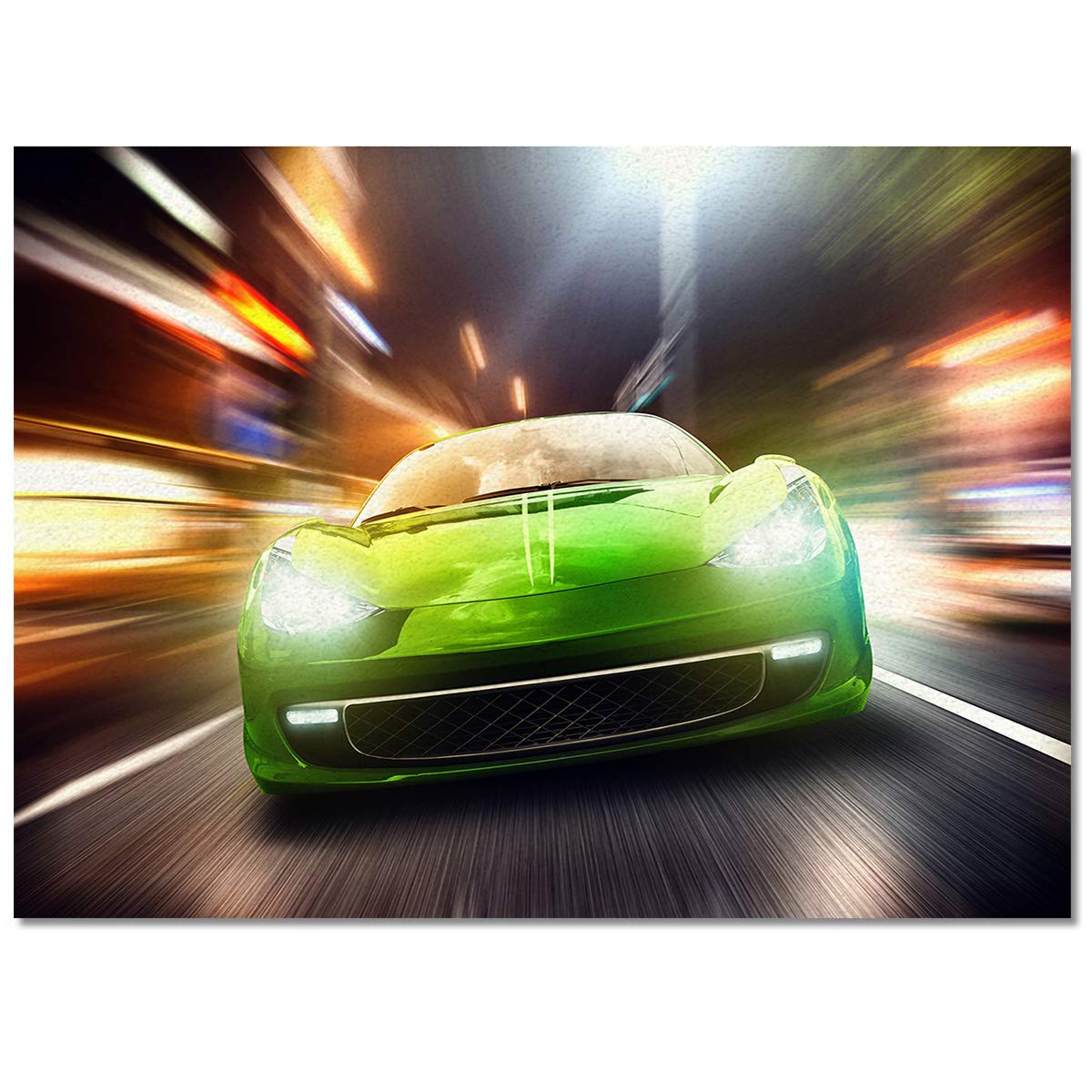 Premium Non-Slip Rectangular Area Rug - Sports Car Design Soft Floor Mat for Living Room, Bedroom, Kids Room & Kitchen Decor (5'x8') | Perfect for Home, Office & Playroom Safety