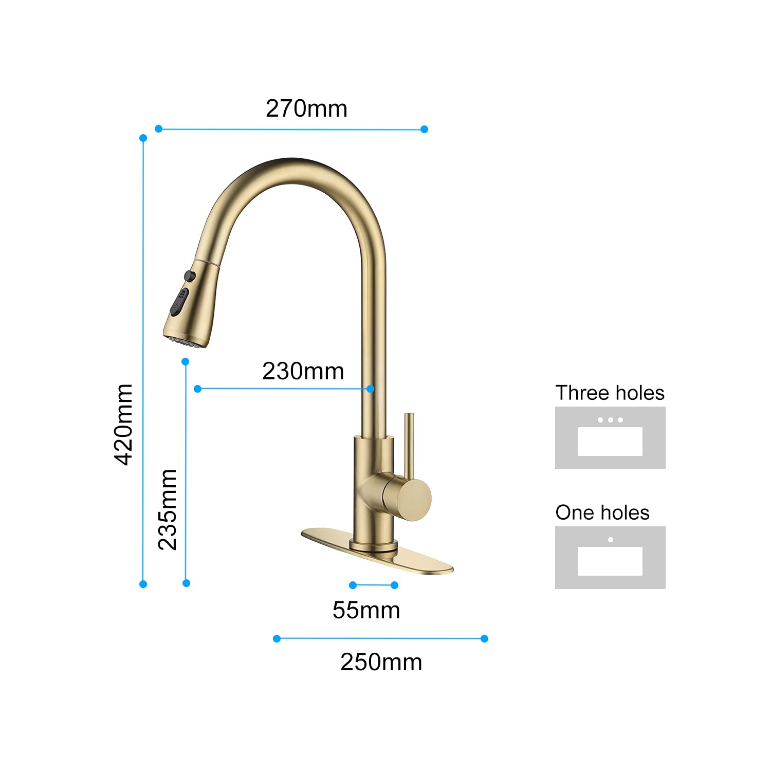 Best Pull-Out Spray Kitchen Faucet with High Arc Spout - Perfect for Washing Dishes, Filling Pots & Cleaning Sinks (Brushed Nickel Finish)