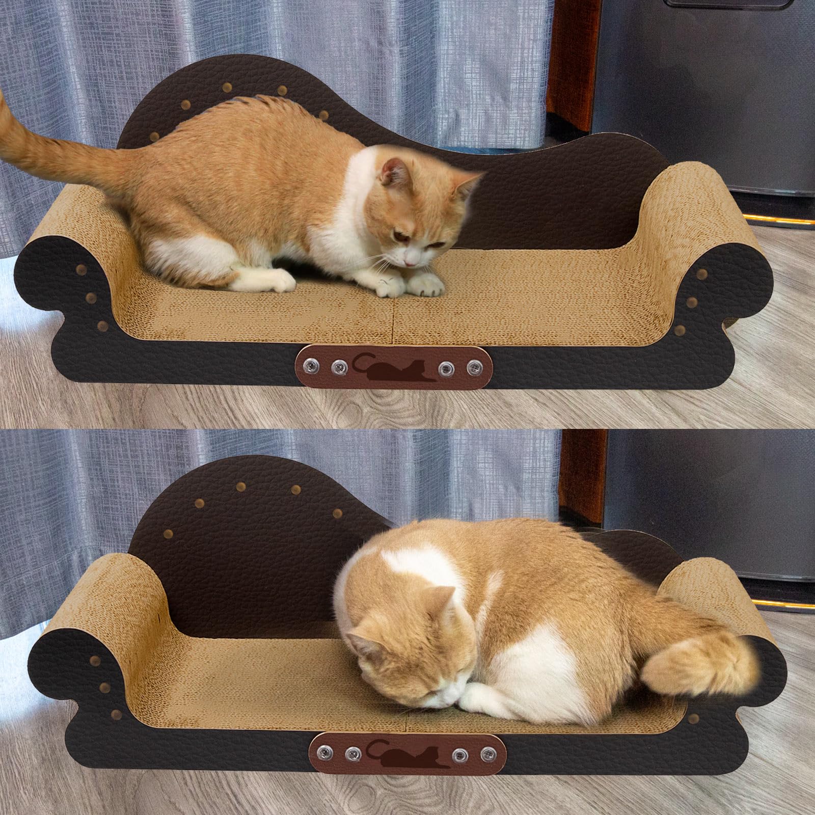 Premium Cat Scratcher Lounge Bed - Large Scratching Pad & Comfortable Couch for Indoor Cats - Perfect for Playtime, Napping & Protecting Furniture