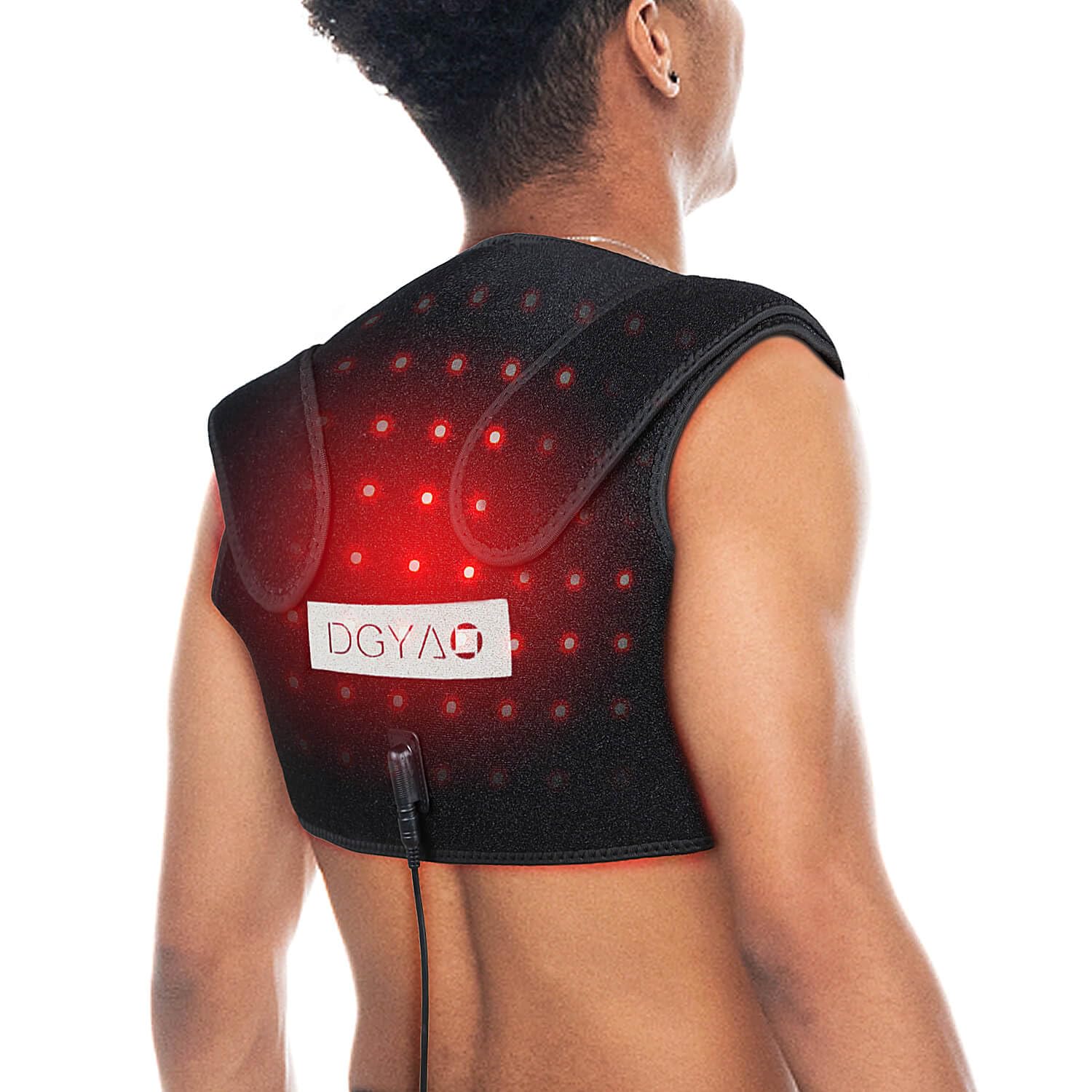 Shoulder Pain Relief Belt with Red Light & Infrared Therapy - Adjustable Wearable Wrap for Deep Tissue Healing - Auto Shut-Off Timer - Ideal for Arthritis, Muscle Recovery & Post-Workout Pain
