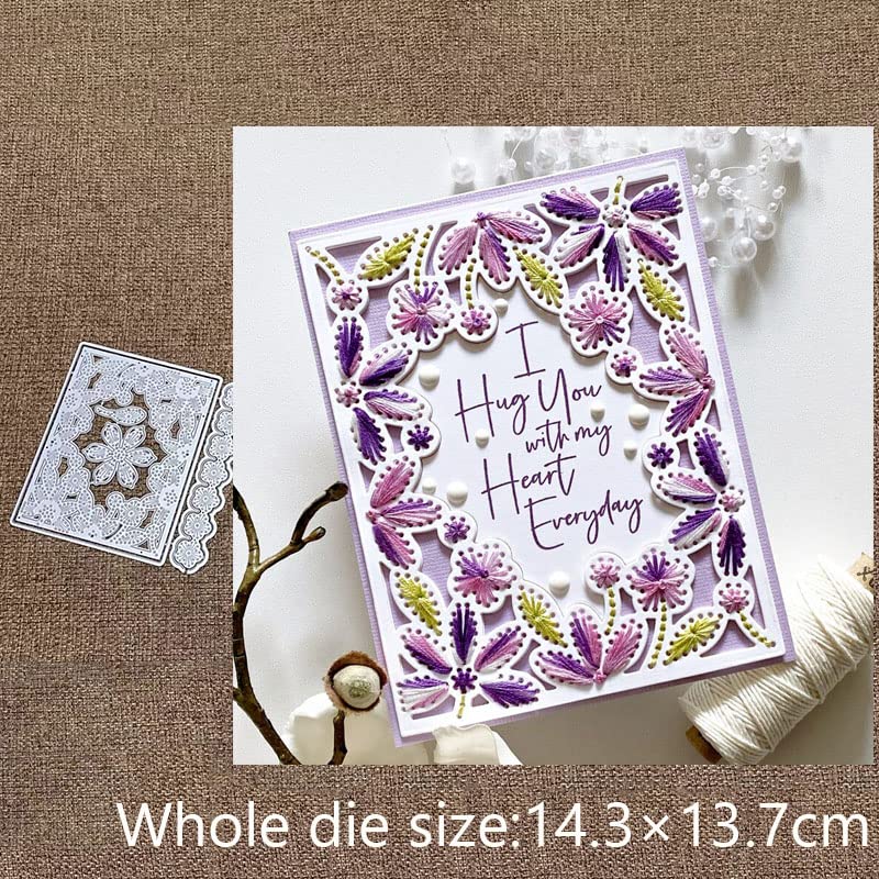Design Craft Metal Stencil Mold Cutting Dies for Embroidery, Flower Scrapbooking, Greeting Cards, and DIY Albums - Perfect for Paper Crafting, Embossing, and Holiday Art Projects like Birthday, Wedding, Easter, Halloween, Christmas, and Thanksgiving Celebrations