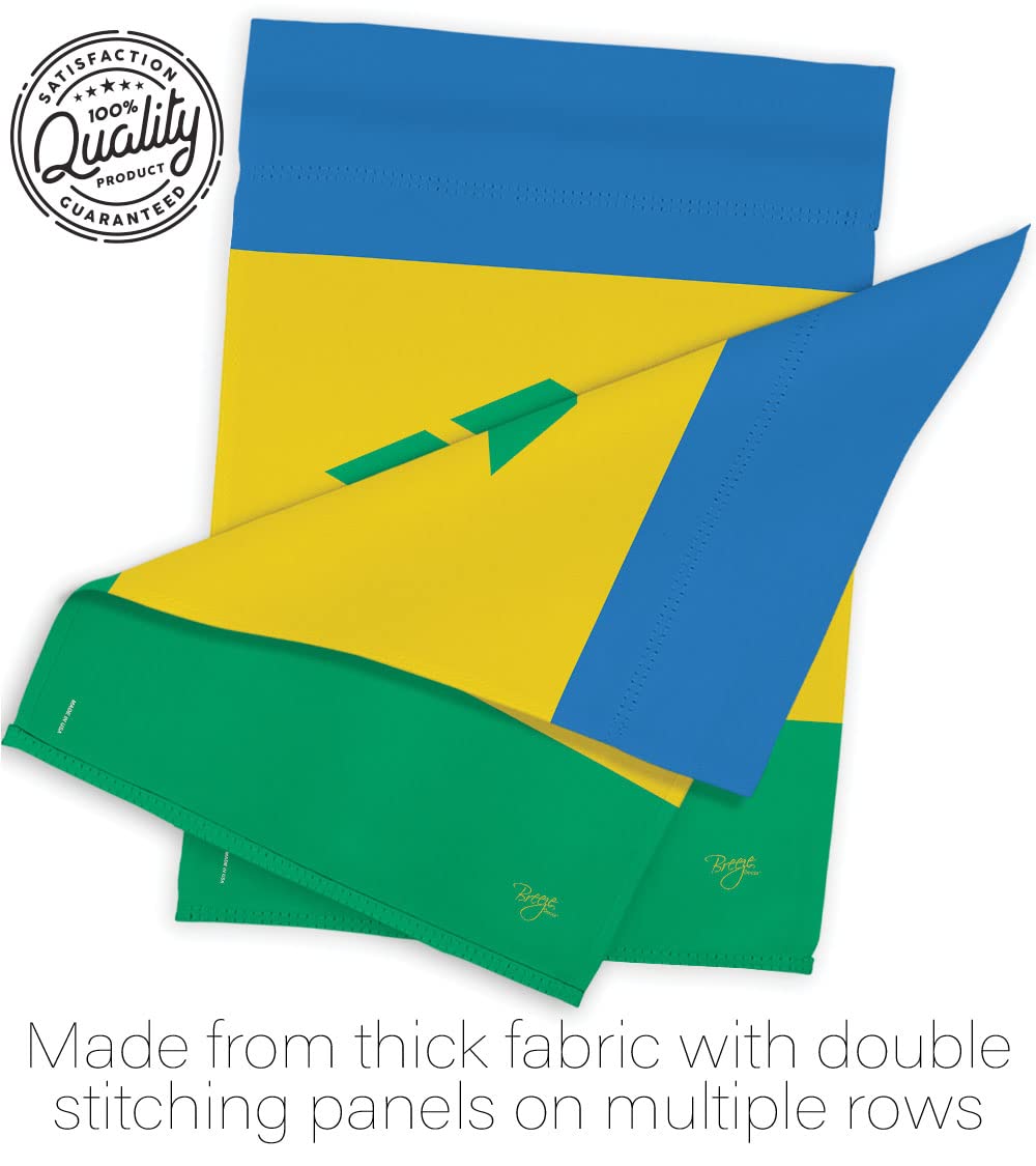 Saint Vincent Flag 28x40in - Decorative House Flag Set with Pole for Outdoor & Indoor Decor