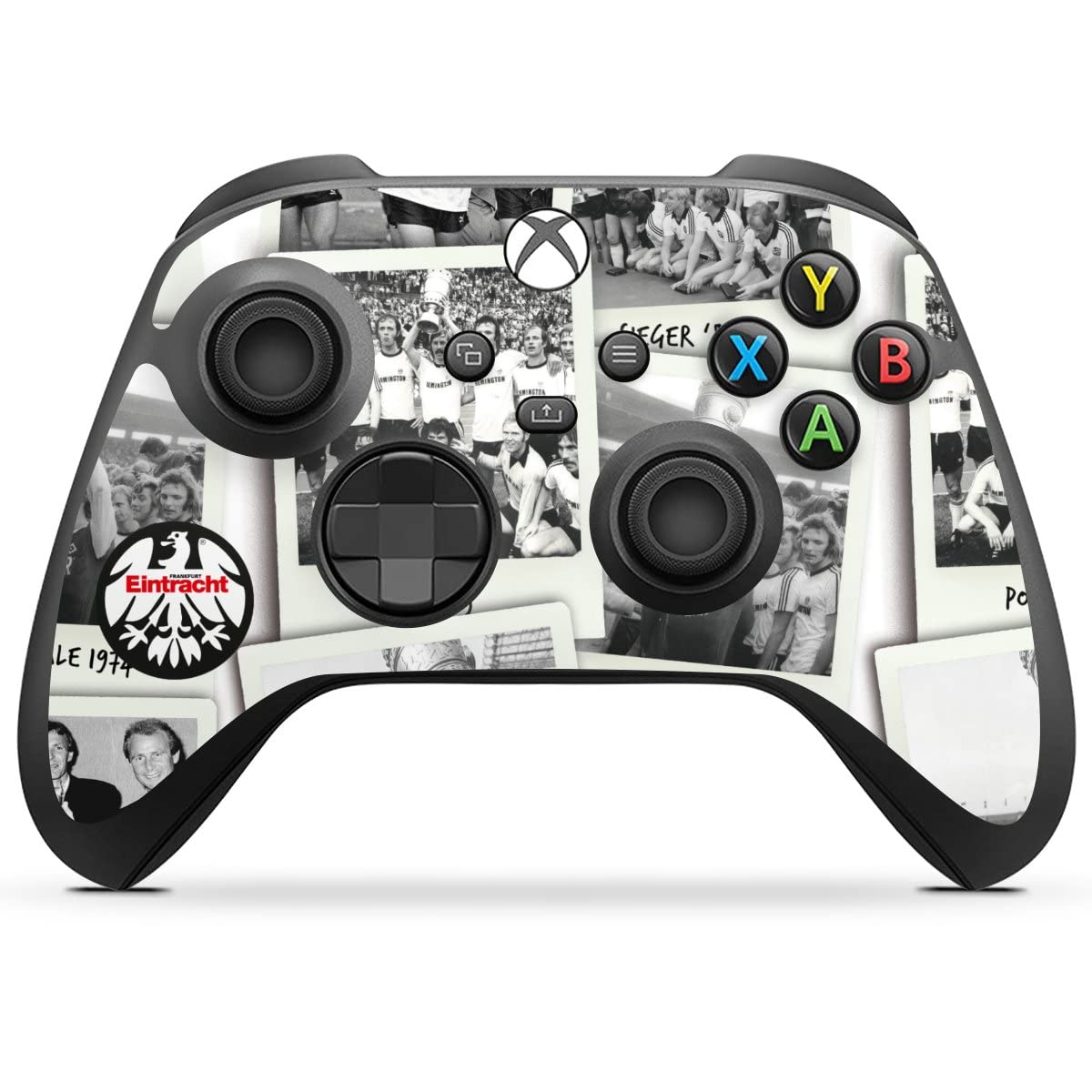 DeinDesign Xbox Series X Controller Skin - Officially Licensed Eintracht Frankfurt Retro Sticker | Compatible with Microsoft Xbox Series X Controller | Perfect for Gaming, Collecting & Personalizing Your Console