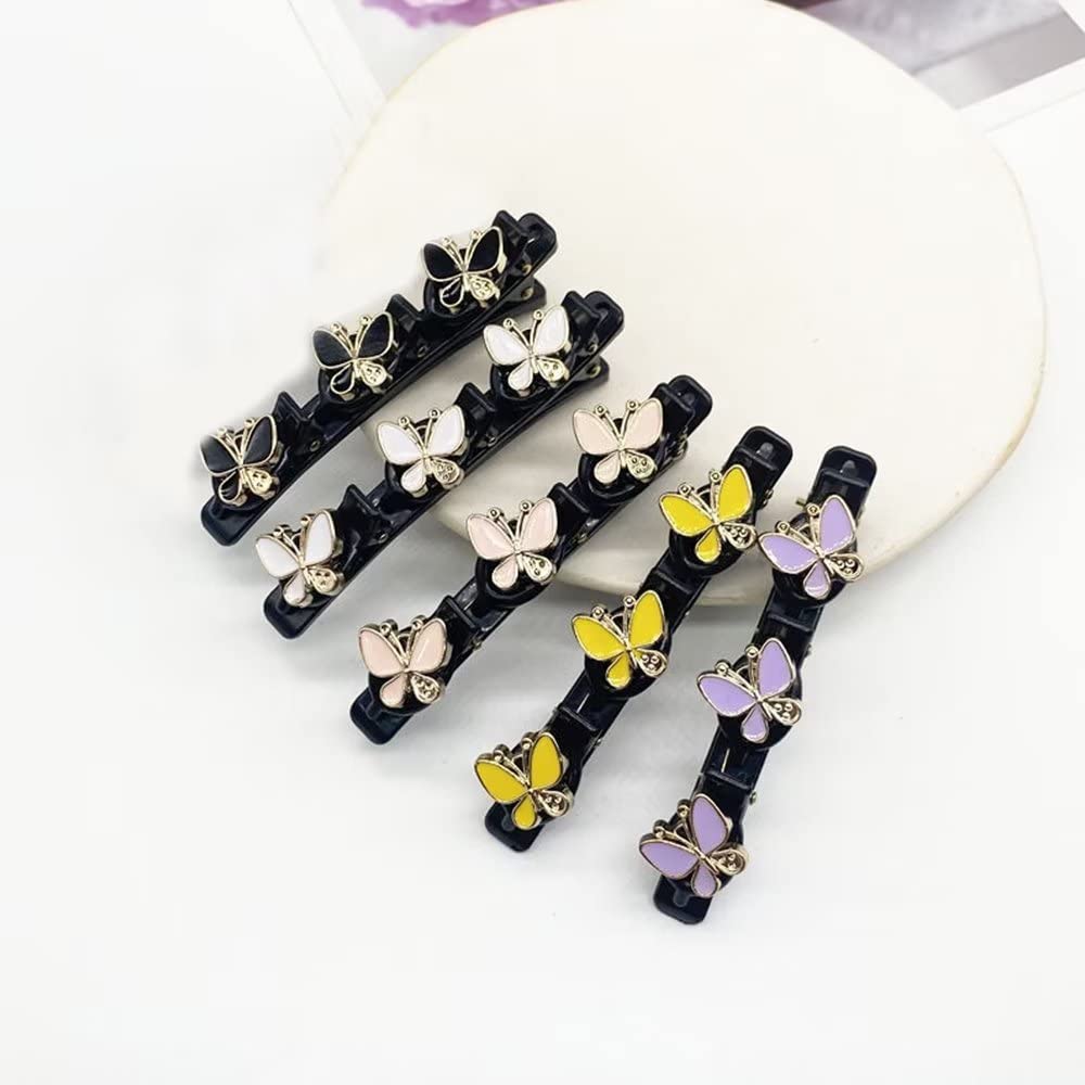 MYBOO Sparkling Butterfly Hair Clips for Women - Elegant Mini Hair Sectioning Clips for Styling, Salon, Braiding & Updos - Perfect for Hairdressing, DIY & Everyday Use