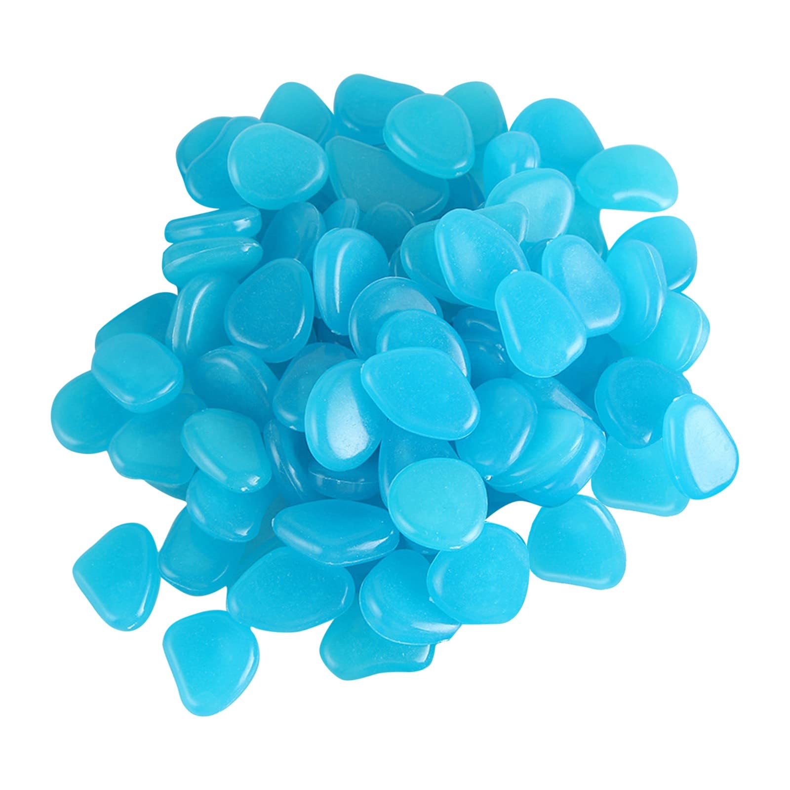 KELINFONG Solar-Powered Glowing Garden Pebbles - Outdoor Decorative Stones for Lawn, Pathway & Fish Tank - Non-Toxic Resin Material - Weatherproof Solar Lights for Nighttime Landscape & Aquarium Decor (Size D)