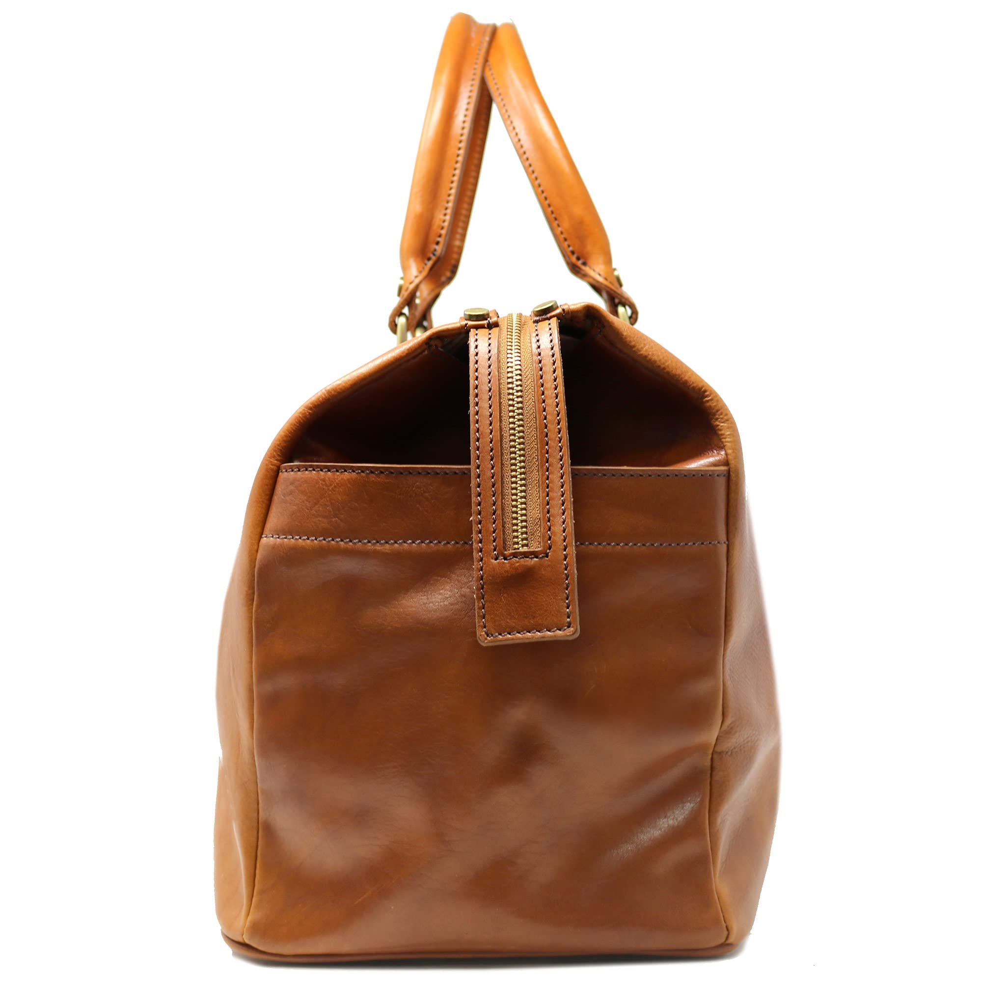 Premium Floto Chianti Genuine Leather Duffle Bag - Carry-On Weekender Travel Bag for Men & Women - Perfect for Business Trips, Gym, Weekend Getaways & Air Travel