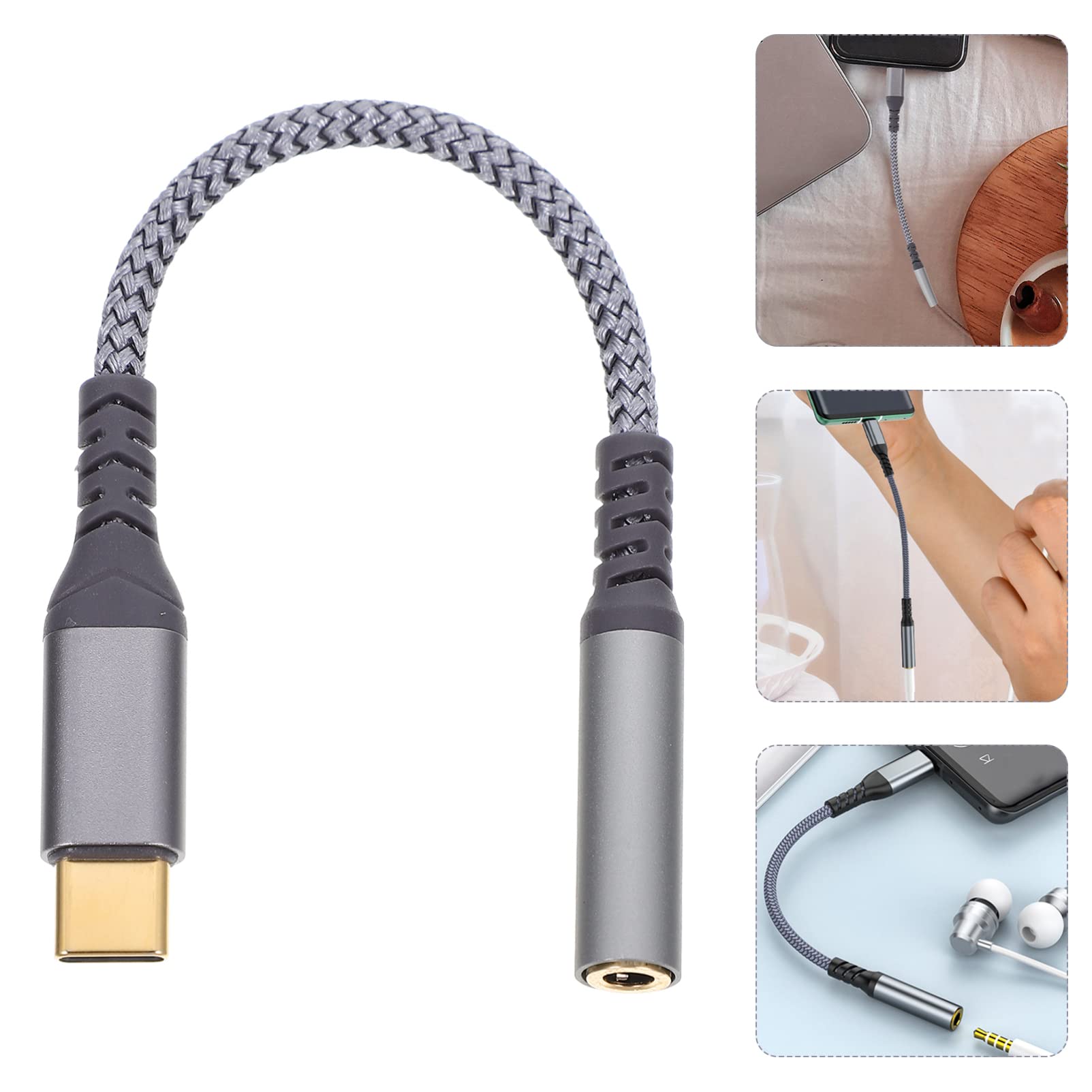 USB-C to 3.5mm Audio Adapter Cable - Type C Headphone Jack Converter for Smartphones, Laptops & Tablets - Perfect for Music, Gaming & Hands-Free Calling