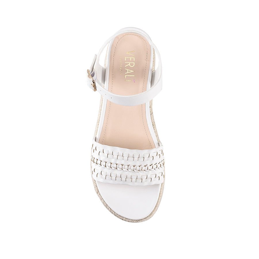 Disco Footbed Sandals for Women - White Smooth Leather Comfort Slides - Perfect for Beach, Pool, and Summer Vacation Outfits
