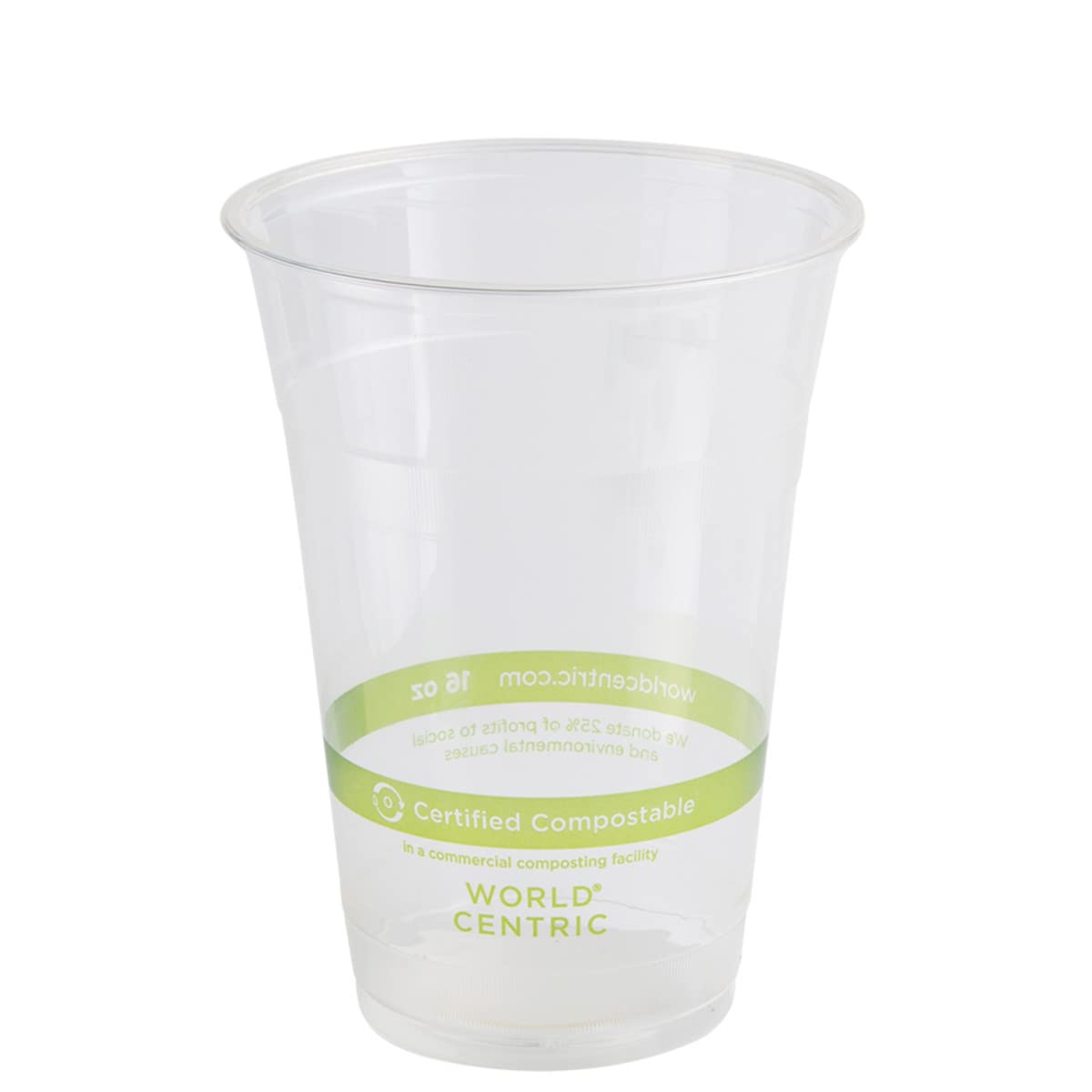 World Centric - 100% Compostable 16 oz Cold Cups (100 Count) | Eco-Friendly Disposable Drinkware for Parties, Picnics & Events | BPA-Free & Sustainable