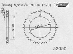 Aprilia Pegaso 600 & Tuareg 650 Motorcycle Rear Sprocket - Compatible with BMW F650, F650GS, F650ST - Perfect for Off-Road & Adventure Riding