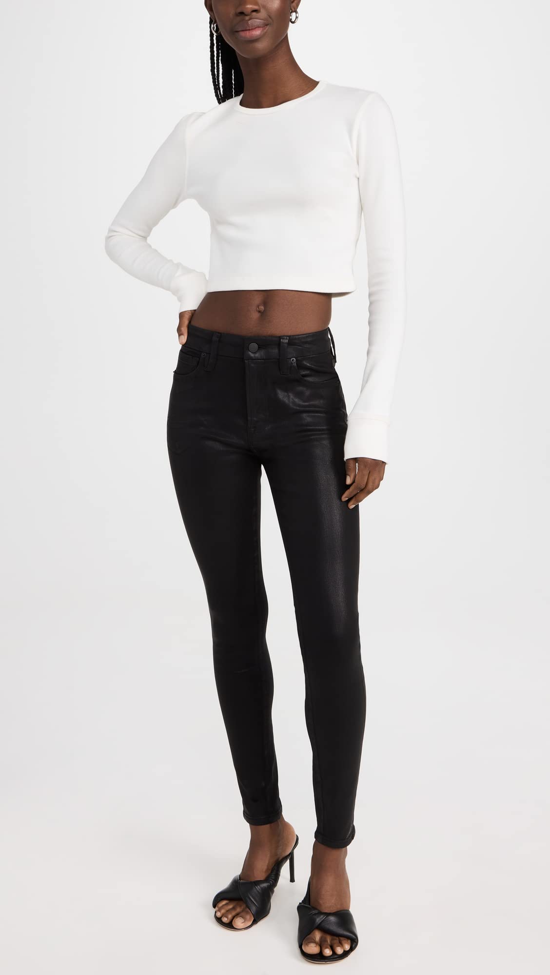 Good American Women's Good Legs Jeans - High Waist Skinny Jeans for Women, Stretch Denim Pants with Slimming Fit | Perfect for Casual Wear, Night Out & Everyday Style