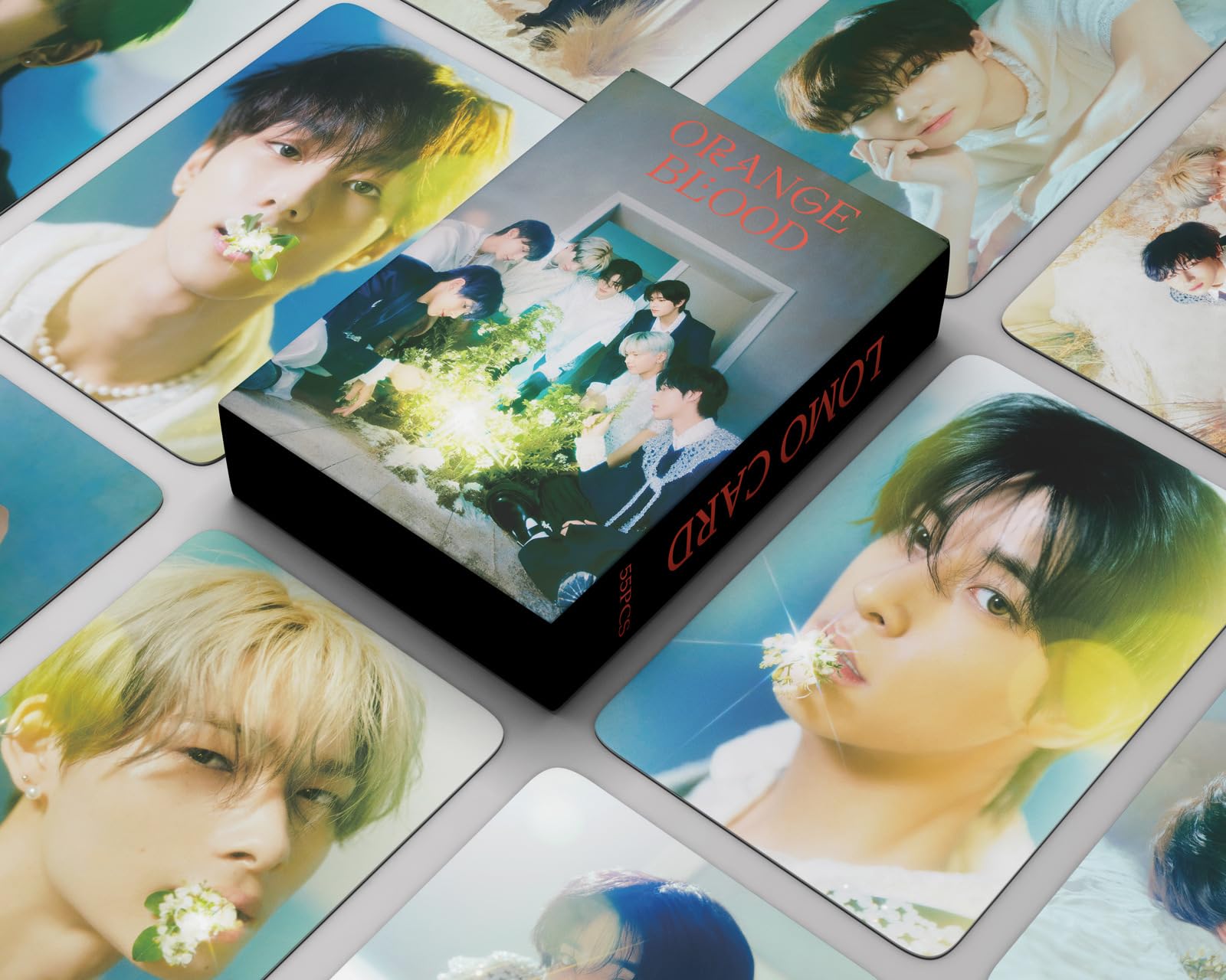 ENHYPEN Orange Blood Photocard Set - 55pcs Mini Album Cards, Official K-POP Merchandise for Fans | Perfect for Collecting, Scrapbooking & Displaying