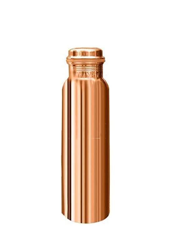 Rough Plain Ayurvedic 1 Litre Copper Water Bottle for Health & Wellness, Ideal for Daily Hydration and Detox