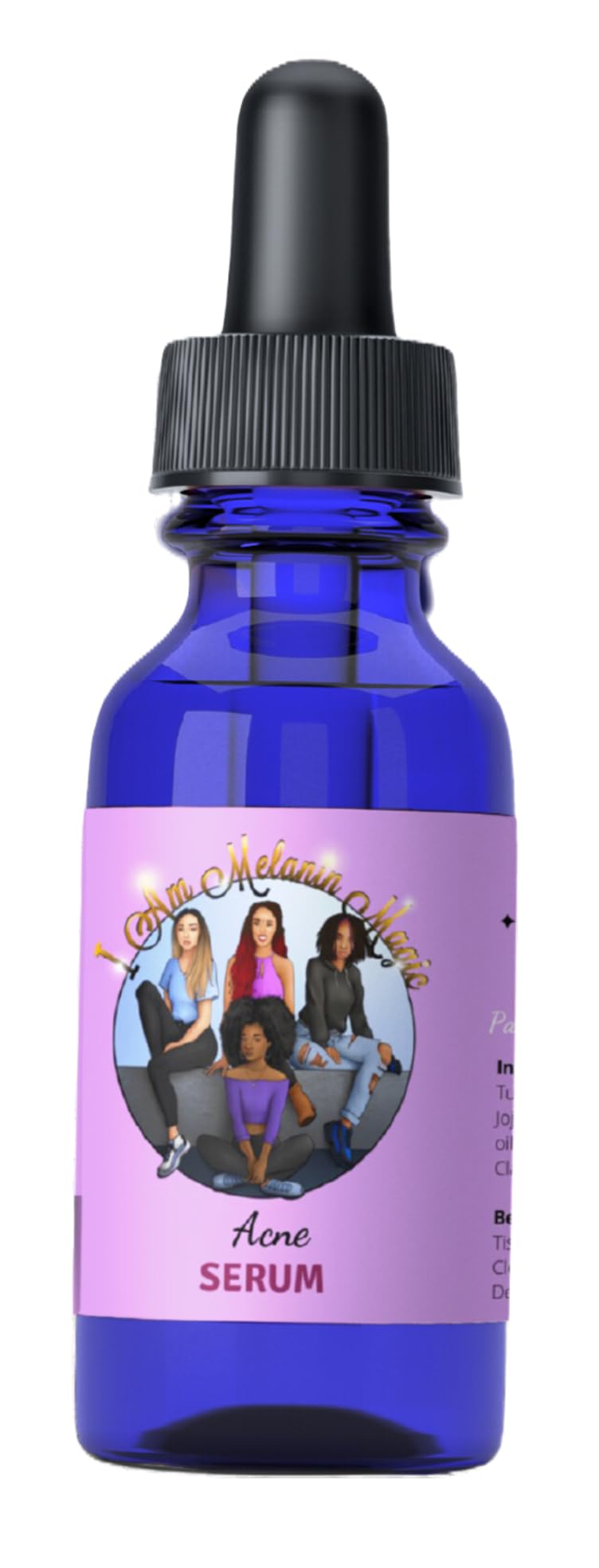 Best Acne Serum for Clear Skin - Fights Breakouts, Reduces Scars & Controls Oil | Detoxifying & Nourishing Face Treatment with Collagen Boost | Perfect for Daily Skincare Routine & Post-Acne Care | I Am Melanin Magic
