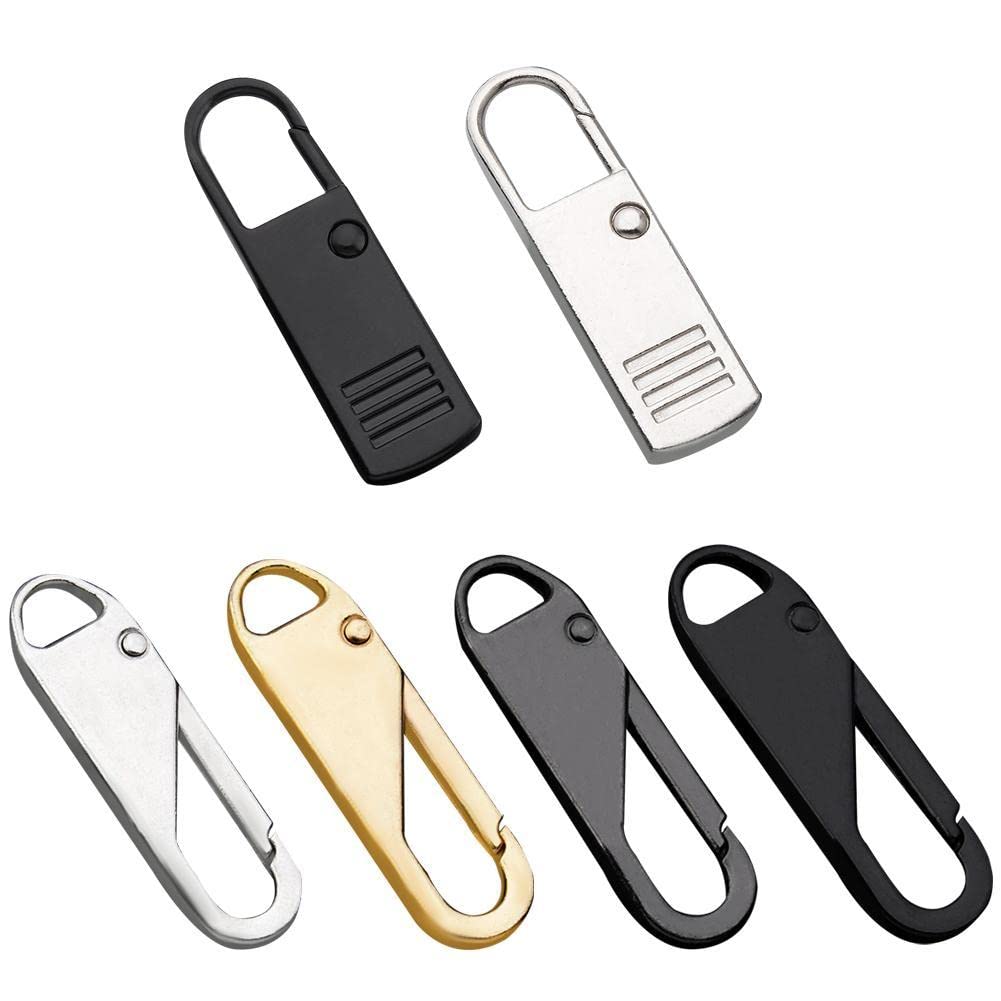 CXKUN Metal Zipper Pull Replacement - Durable Zipper Extender Handle Repair Kit for Suitcases, Luggage, Backpacks, Purses & Jackets (Perfect for Travel, Daily Use & Clothing Accessories)
