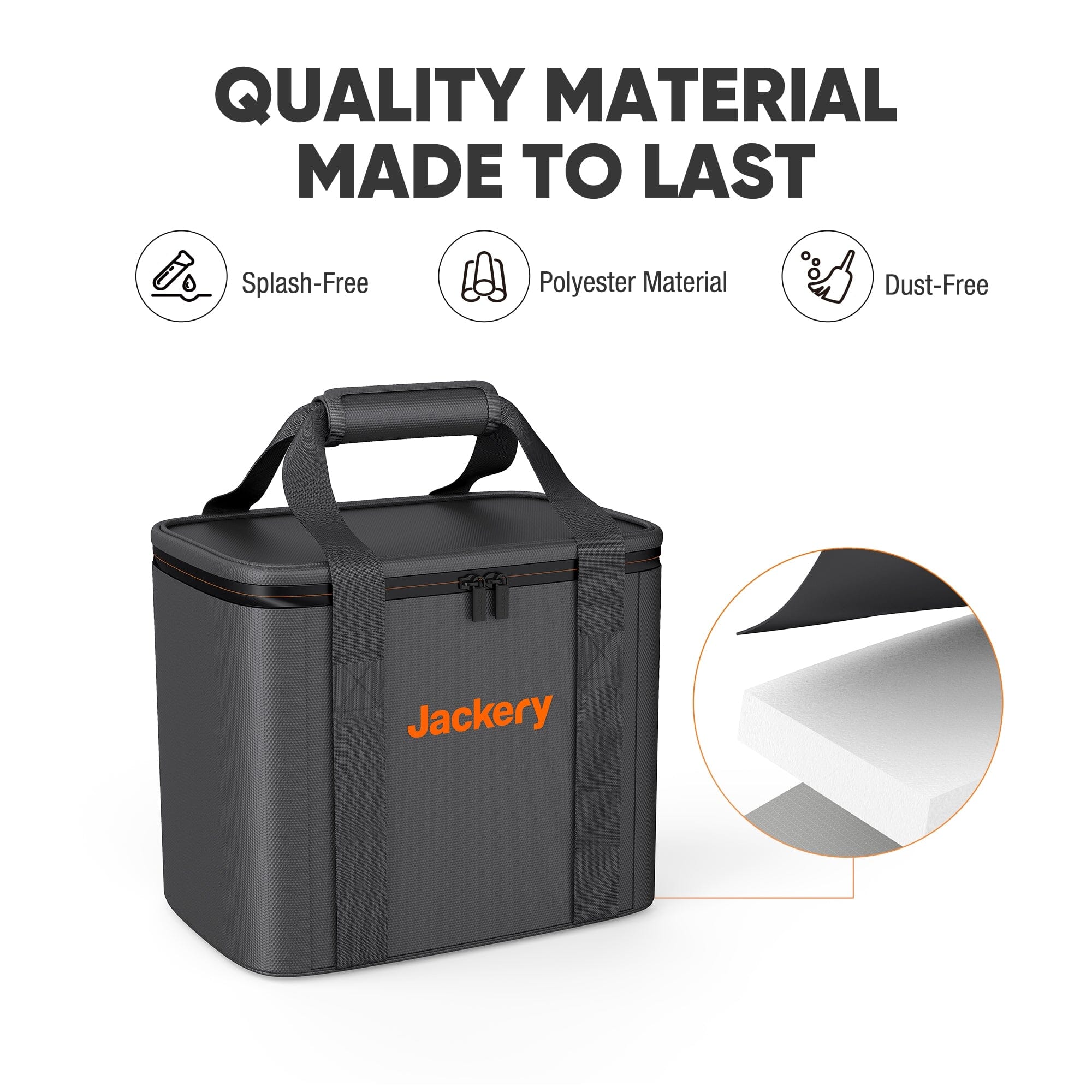 Jackery Explorer 880/1000 Pro Carrying Case Bag - Medium Size Black Protective Storage for Portable Power Station (Power Station Not Included) - Perfect for Camping, Road Trips & Emergency Power Backup