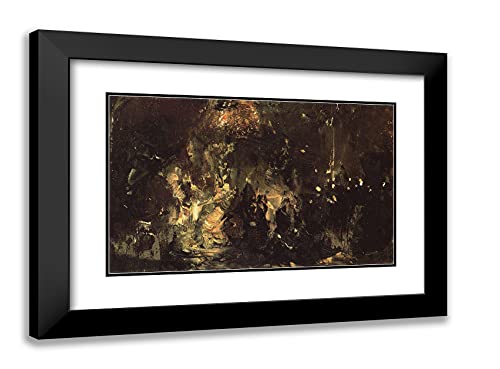 Black Modern Wood Frame with Double Matting