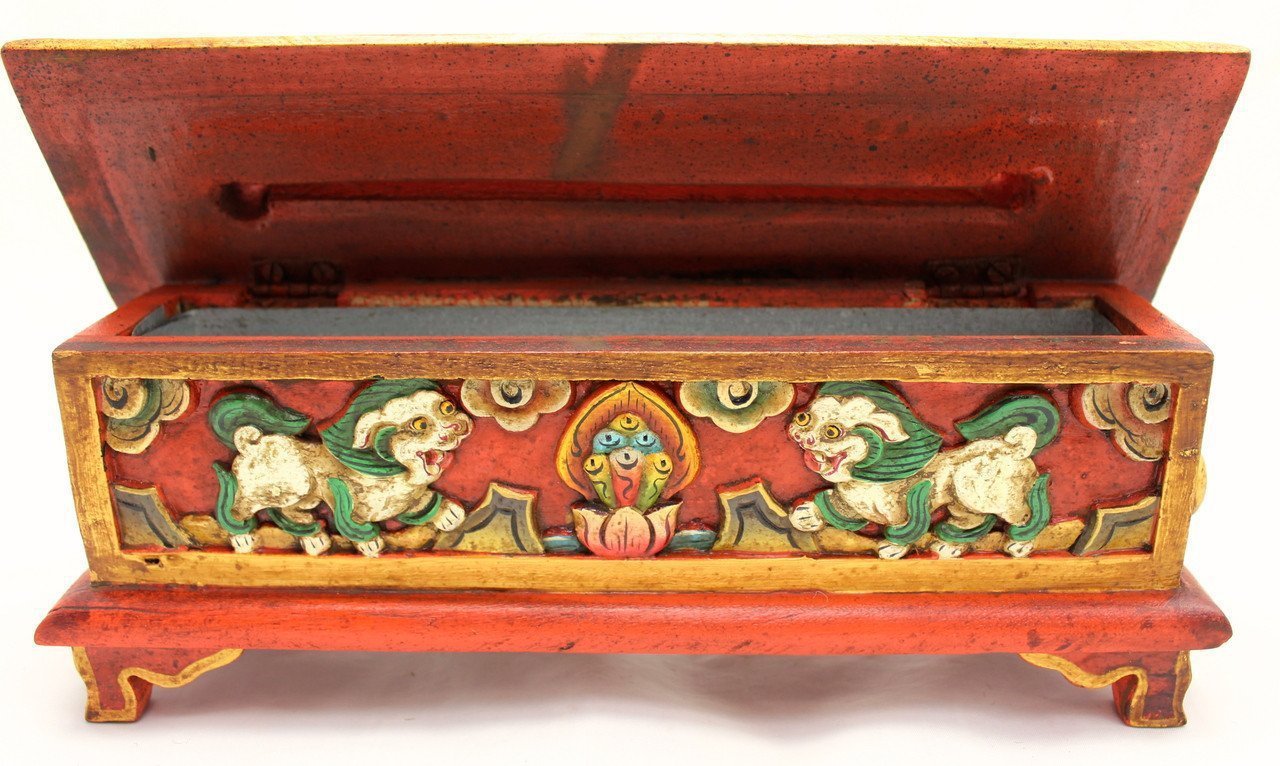 Hand-Carved Snow Lion Incense Burner - Tibetan Style Aromatherapy & Meditation Decor for Home, Office, or Yoga Studio