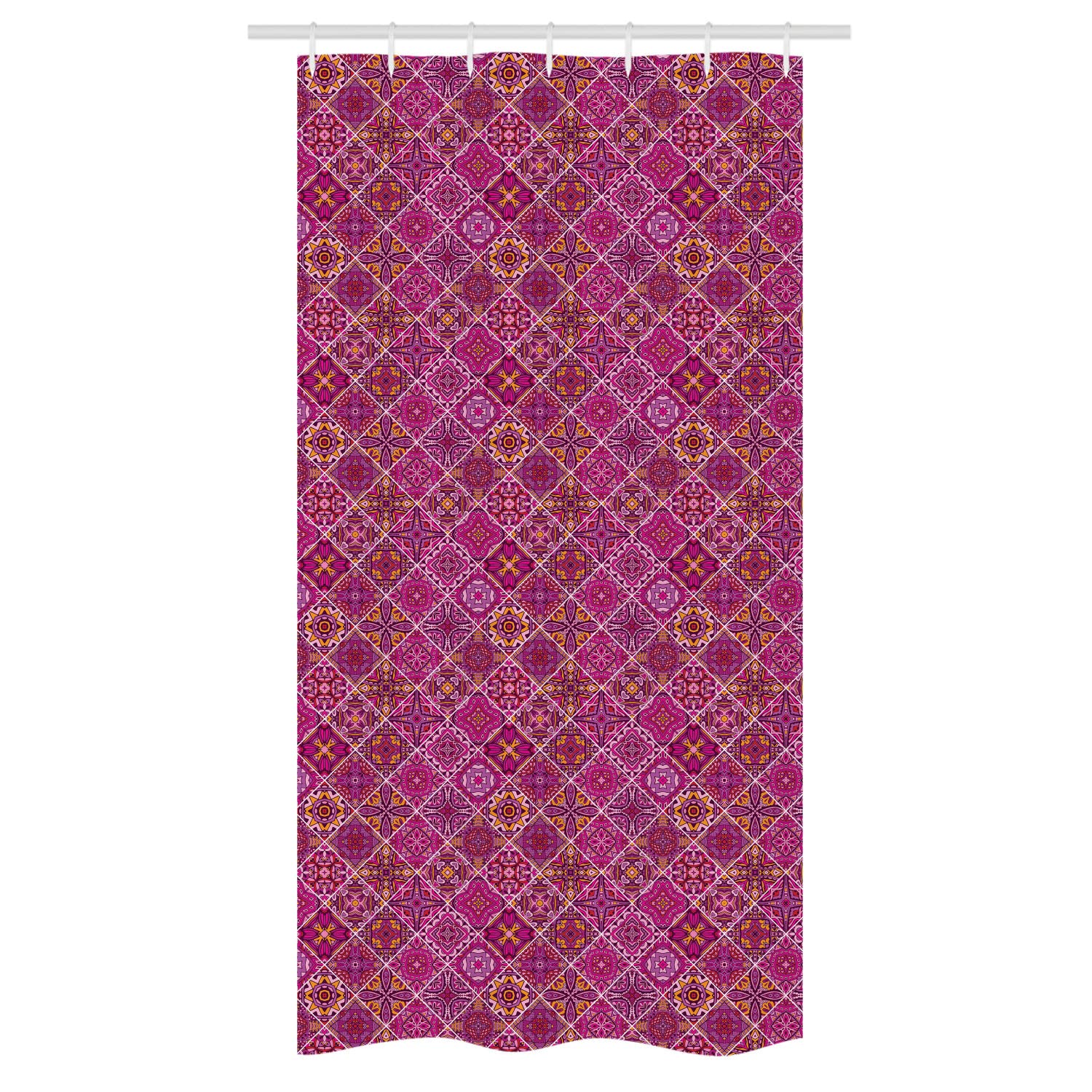 Ambesonne Moroccan Stall Shower Curtain - Abstract Pinkish Checkered Pattern Bathroom Decor, 36