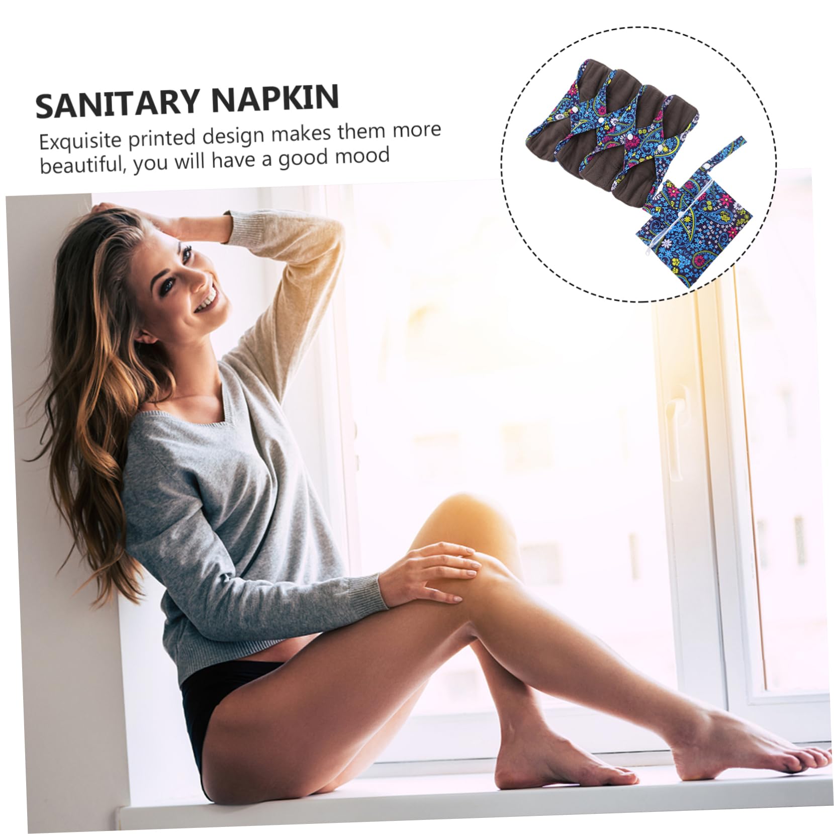 GLEAVI 12 Pack Washable Reusable Sanitary Pads for Women - Bamboo Charcoal Panty Liners, Menstrual Pads & Postpartum Mother Pads | Eco-Friendly, Leak-Proof & Odor-Control | Perfect for Daily Use, Period Protection & Postpartum Care