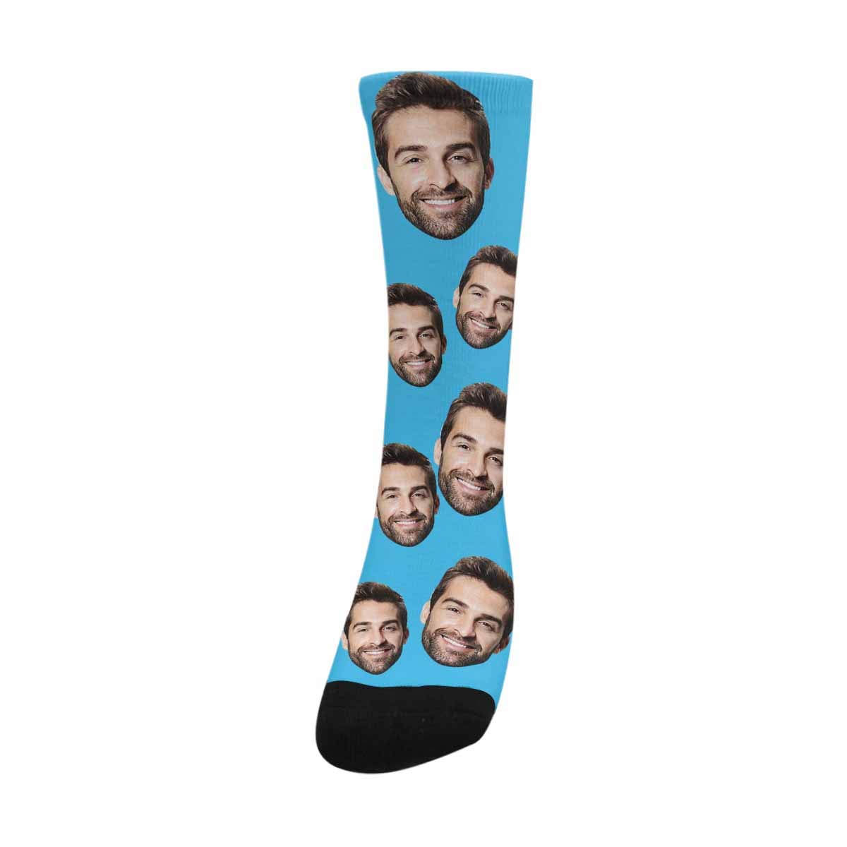 Custom Face Socks - Personalized Funny Photo Socks with 17 Color Options | Turn Your Picture into Unique Crew Socks for Gifts, Parties & Couples