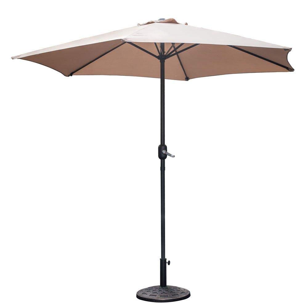 Westbay 9 ft. Outdoor Patio Market Umbrella with Steel Frame - Heavy Duty Wind Resistant for Garden, Poolside, and Backyard Use