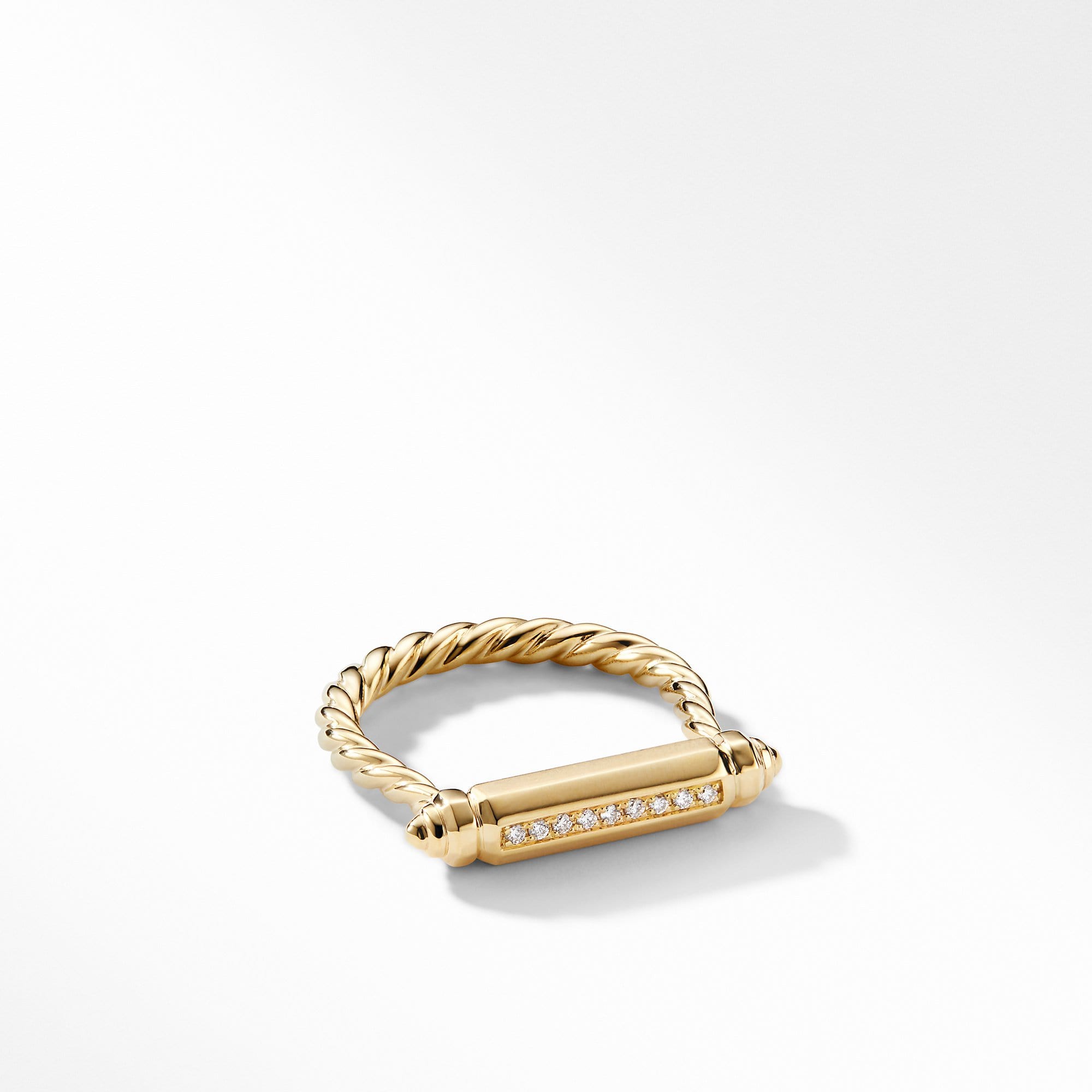 18K Gold Diamond Barrels Ring for Women - Elegant Stackable Jewelry for Everyday Wear & Special Occasions