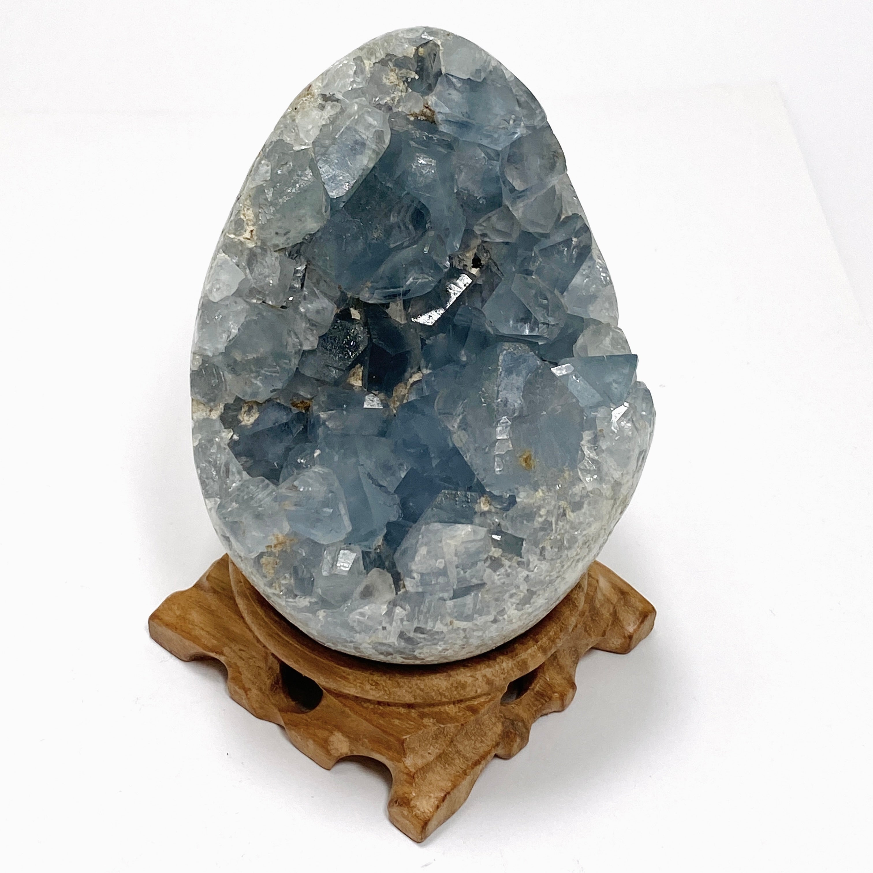 Celestite Egg - Natural Madagascar Healing Crystal for Meditation, Reiki & Energy Work - Perfect for Home Decor, Spiritual Gifts & Chakra Balancing