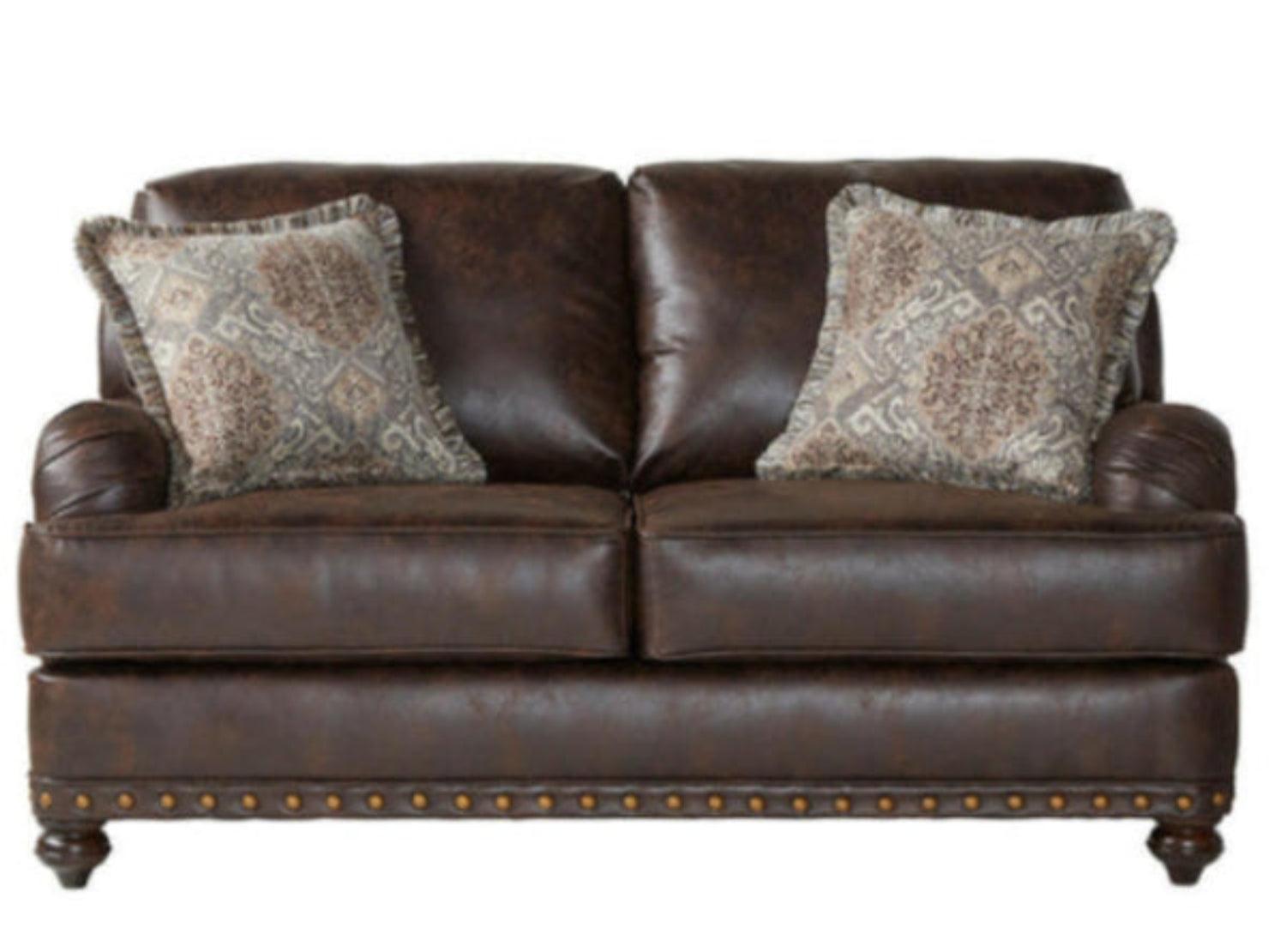Ridgeline Brownie Loveseat 17255LS - Comfortable Two-Seater Sofa for Living Room, Lounge & Small Spaces - Perfect for Couples, Apartments & Cozy Home Decor