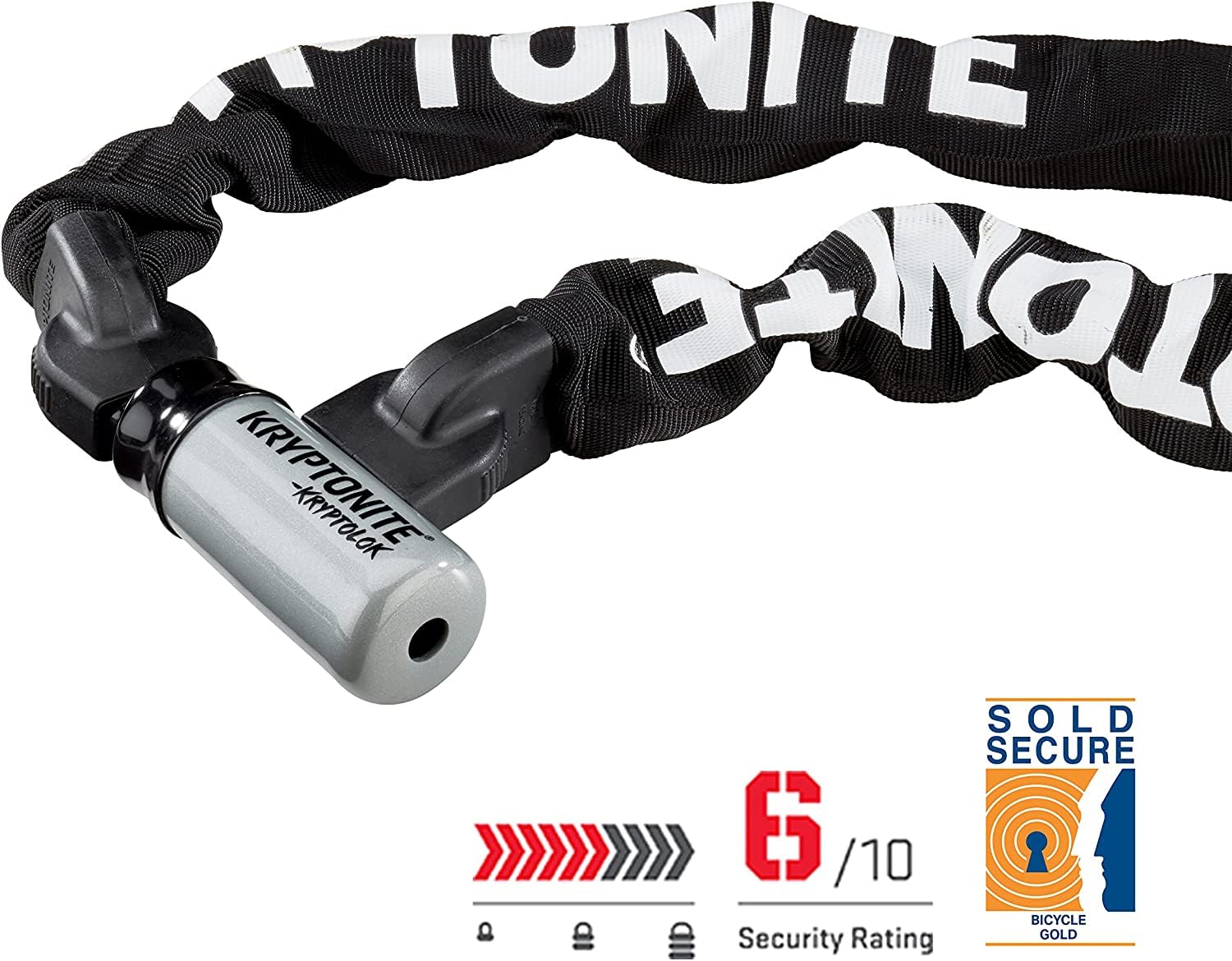 Kryptonite Kryptolok 995 Heavy Duty 3-Foot Bike Chain Lock - Sold Secure Gold Rated Anti-Theft Bicycle Lock for Motorcycles, Scooters, Doors, Gates & Fences - Perfect for Urban Commuting, Outdoor Security & Bike Storage
