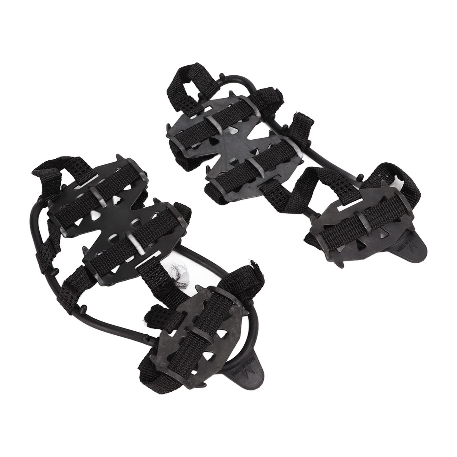 Adsire Snow Ice Cleats Crampons - 24 Teeth Stainless Steel Traction Spikes for Hiking & Outdoor Activities | High Density, High Hardness Anti-Slip Crampons for Snow, Ice & Mountain Climbing | Perfect for Winter Hiking, Ice Fishing & Trail Running