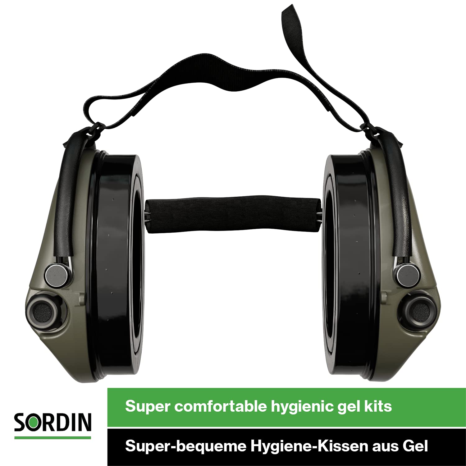 Sordin Supreme Pro-X Electronic Ear Muffs for Hunting & Shooting - Active Noise Cancelling Hearing Protection with Neckband & Gel Pads - Perfect for Range, Construction & Outdoor Activities