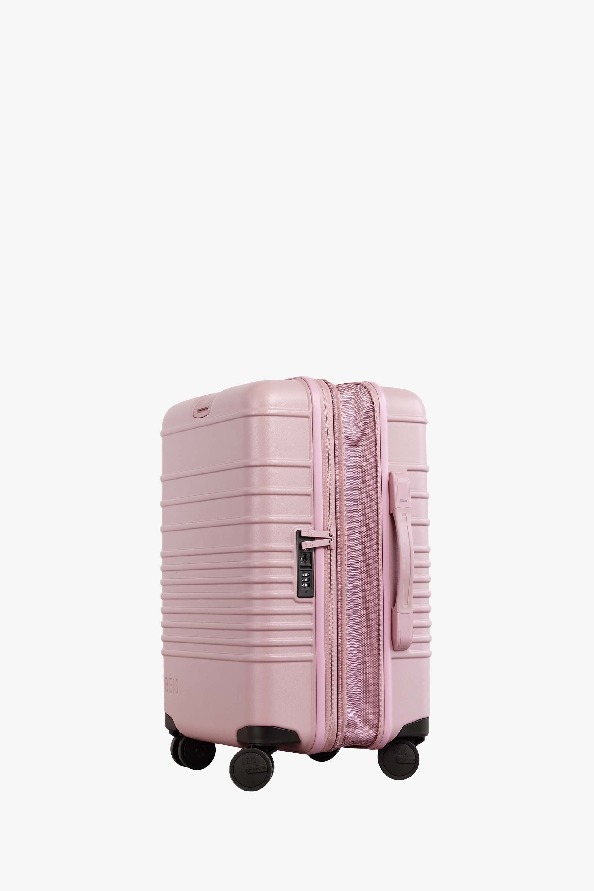 Atlas Pink Carry On Roller Luggage - Lightweight Spinner Suitcase for Travel, Business Trips & Weekend Getaways
