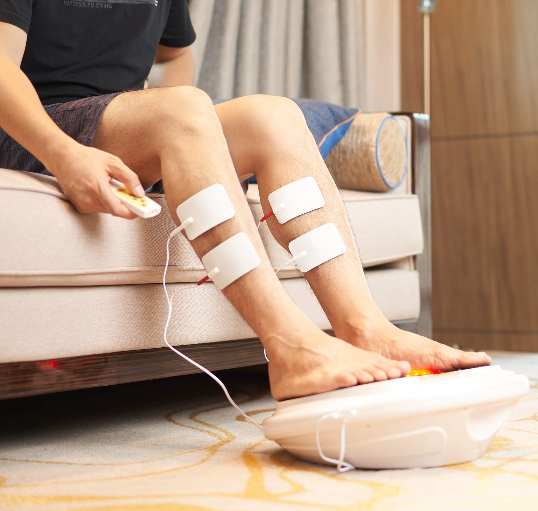 OSITO Circulation & Nerve Muscle Stimulator - TENS & EMS Therapy for Foot Circulation, Neuropathy Relief, Leg Pain, Body Relaxation & Massage - Clinically Proven for Home & Clinical Use