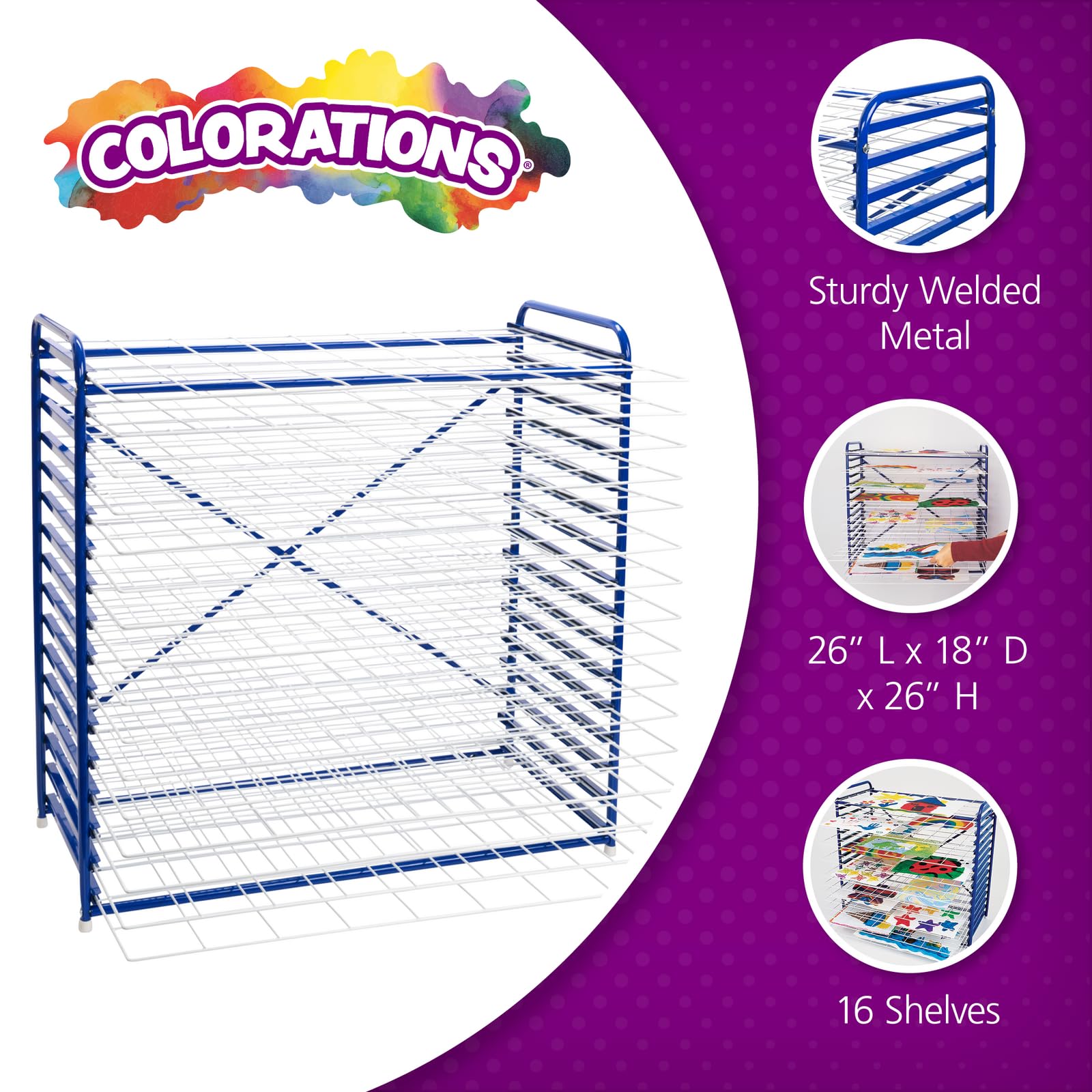 Colorations Metal Art Drying Rack for Paintings - 26