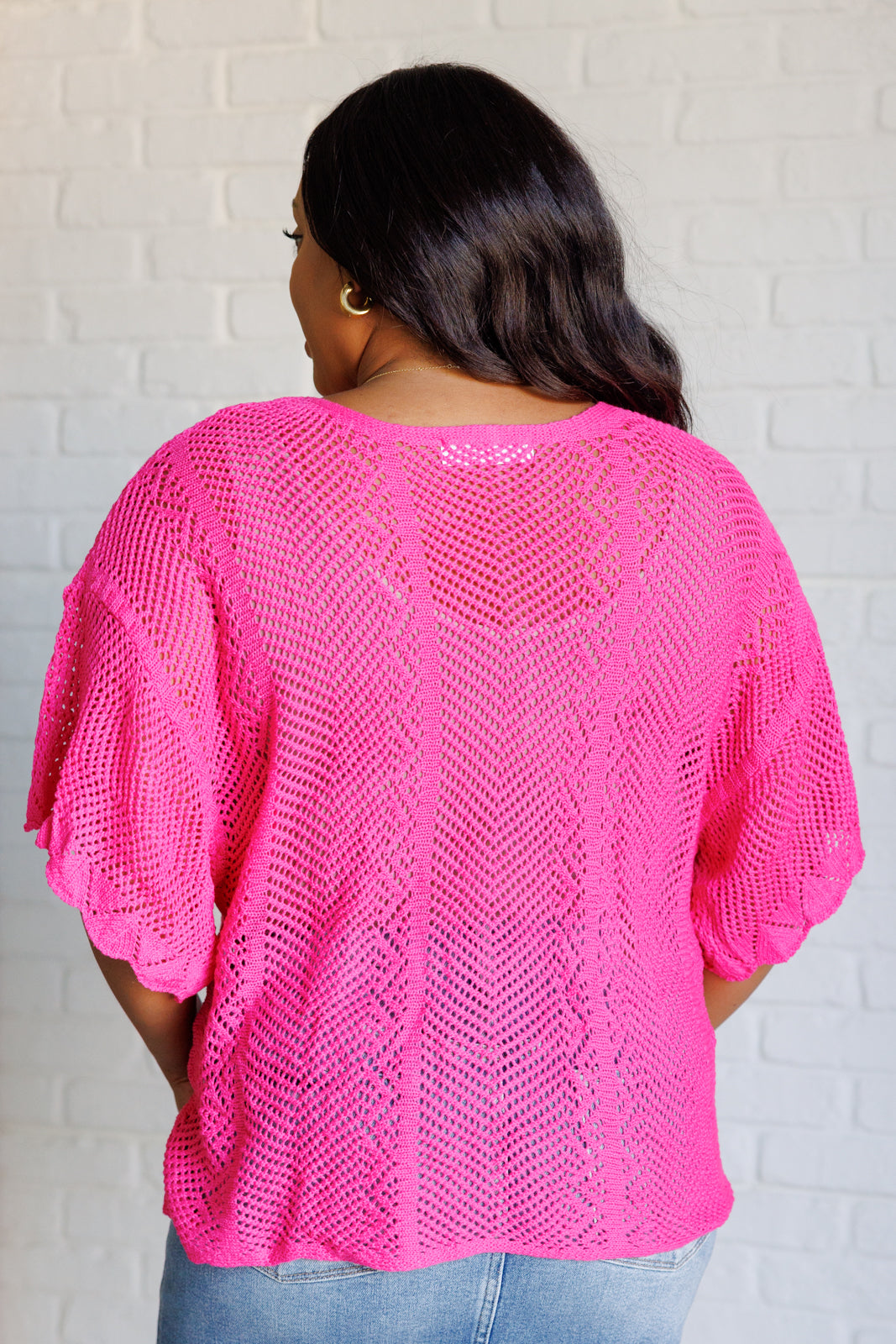 Stylish Open Knit Top for Women - Breathable Loose Fit Summer Blouse - Perfect for Casual Outings, Beach Vacations & Boho Fashion